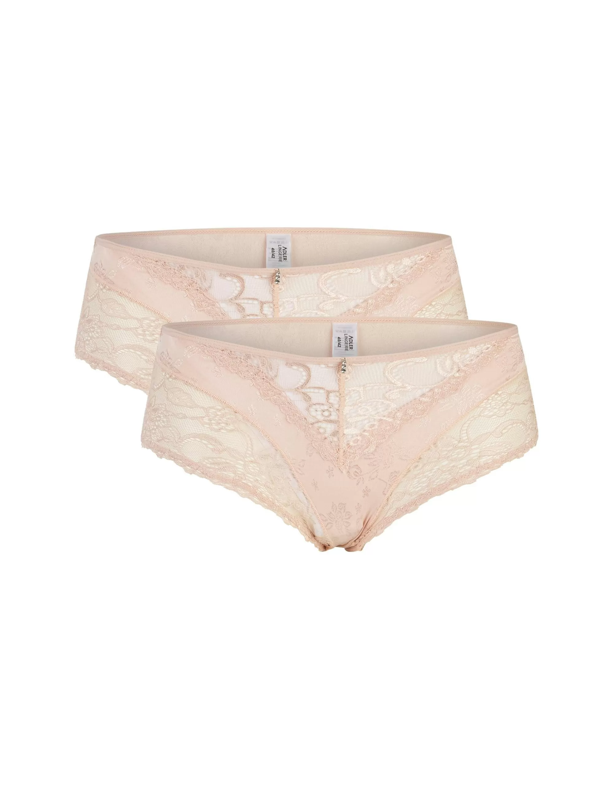 ADLER LINGERIE 2Er Pack Slips Mit Spitze Rosa/Beige Discount