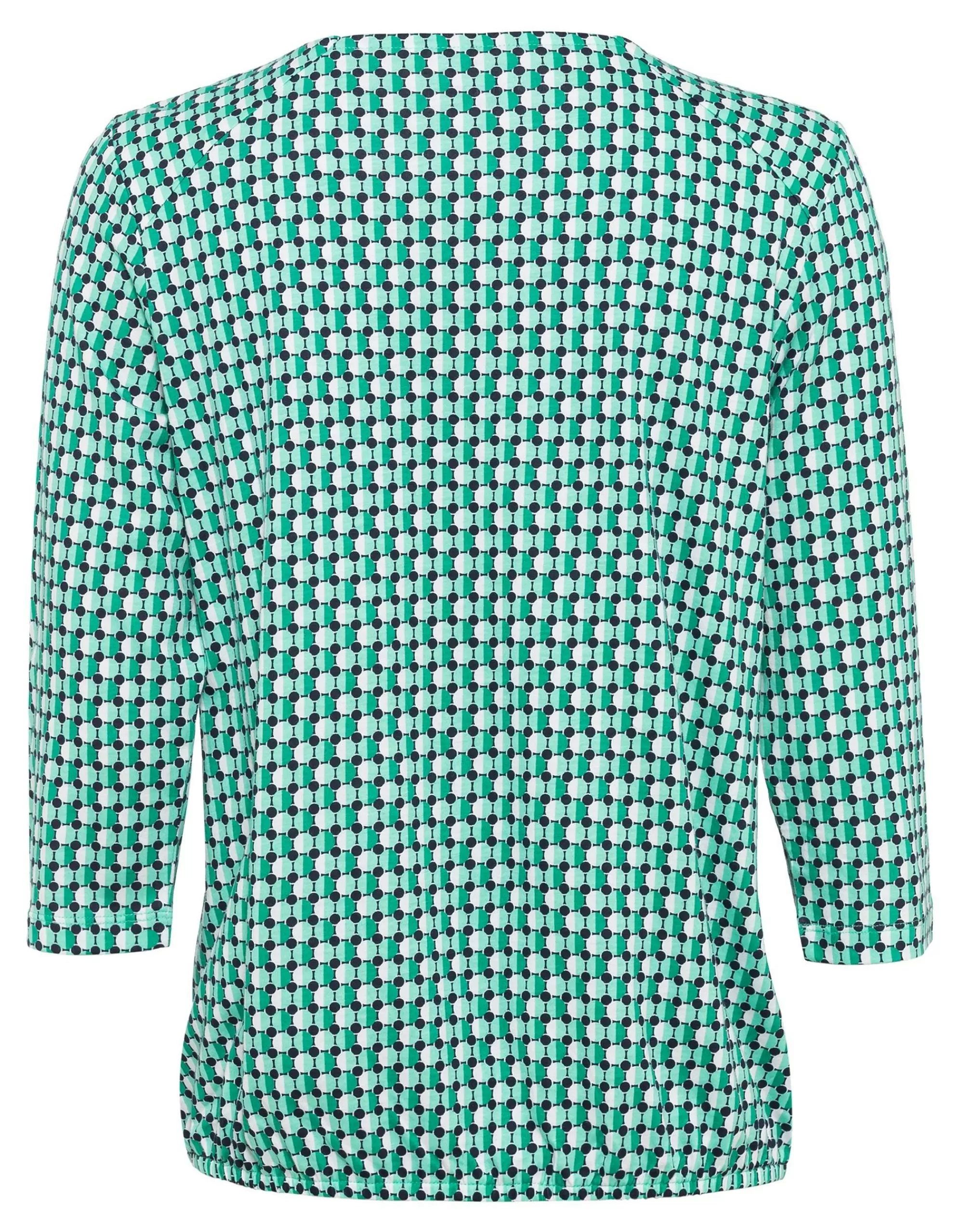 Olsen 3/4 Arm Shirt Im Allover Print Grün/Weiß Shop