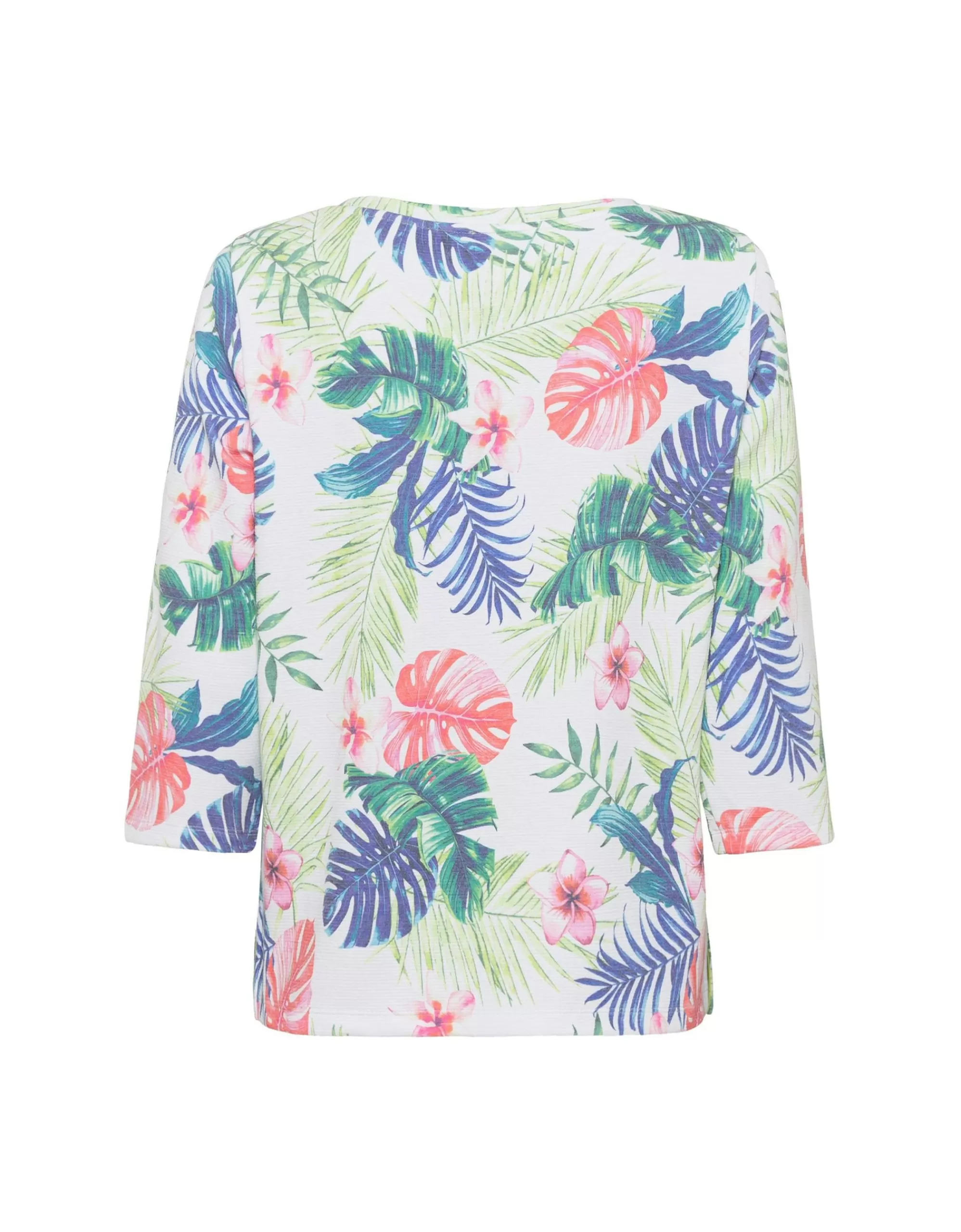 Olsen 3/4 Arm Shirt Mit Allover-Print Weiß/Grün/Blau/Pink Best Sale