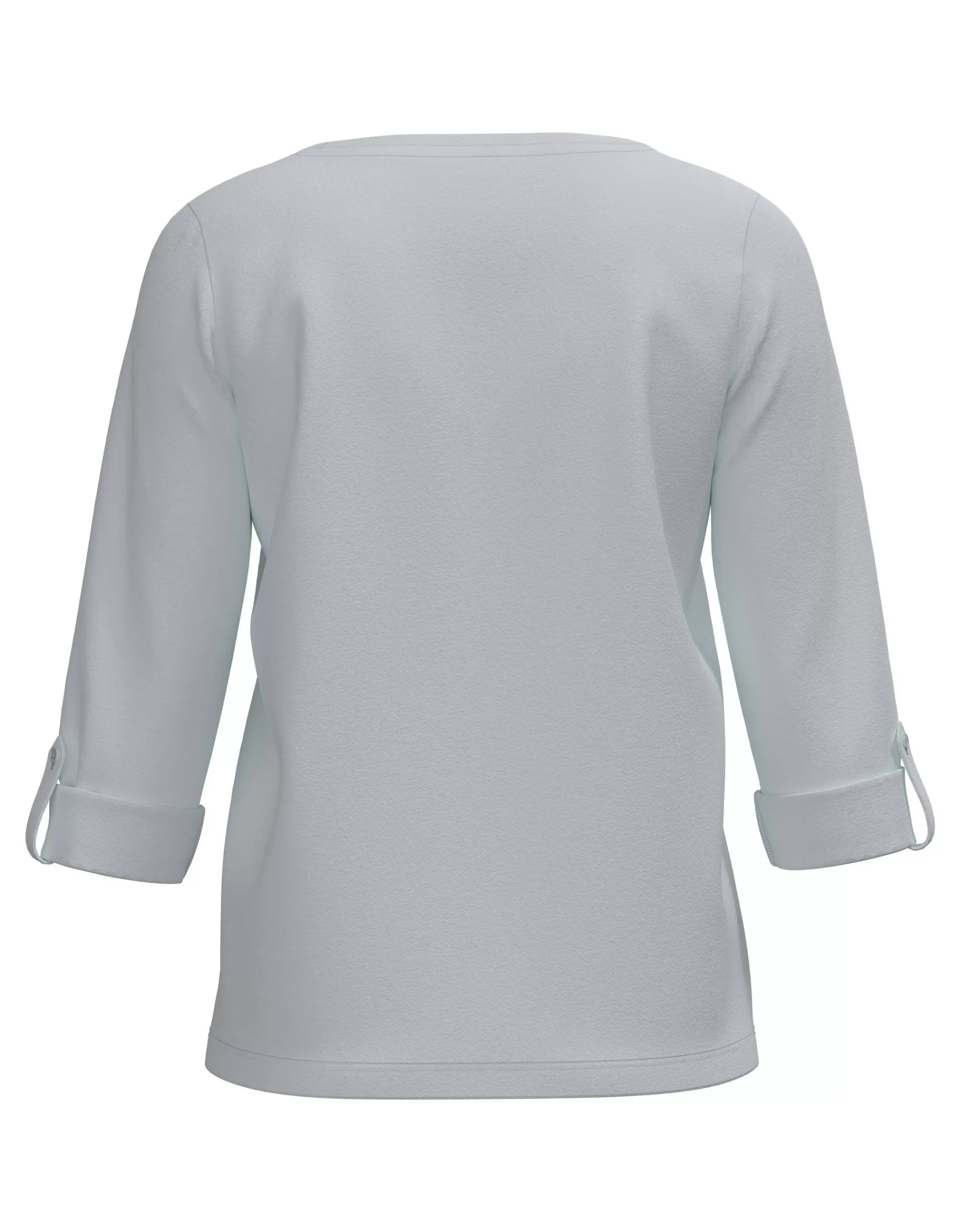 Via Cortesa 3/4-Arm Shirt Mit Frontprint Weiß Outlet