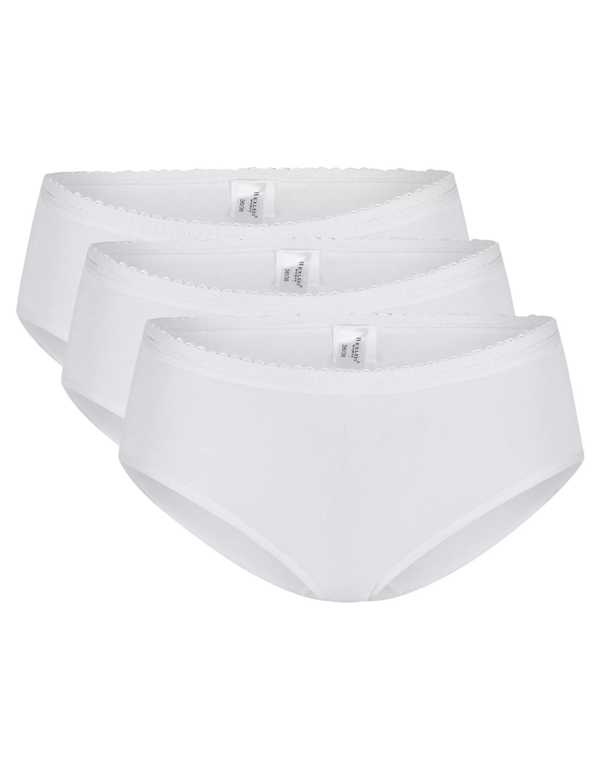 ADLER BODYWEAR 3Er-Pack Midi Slip Weiß Clearance