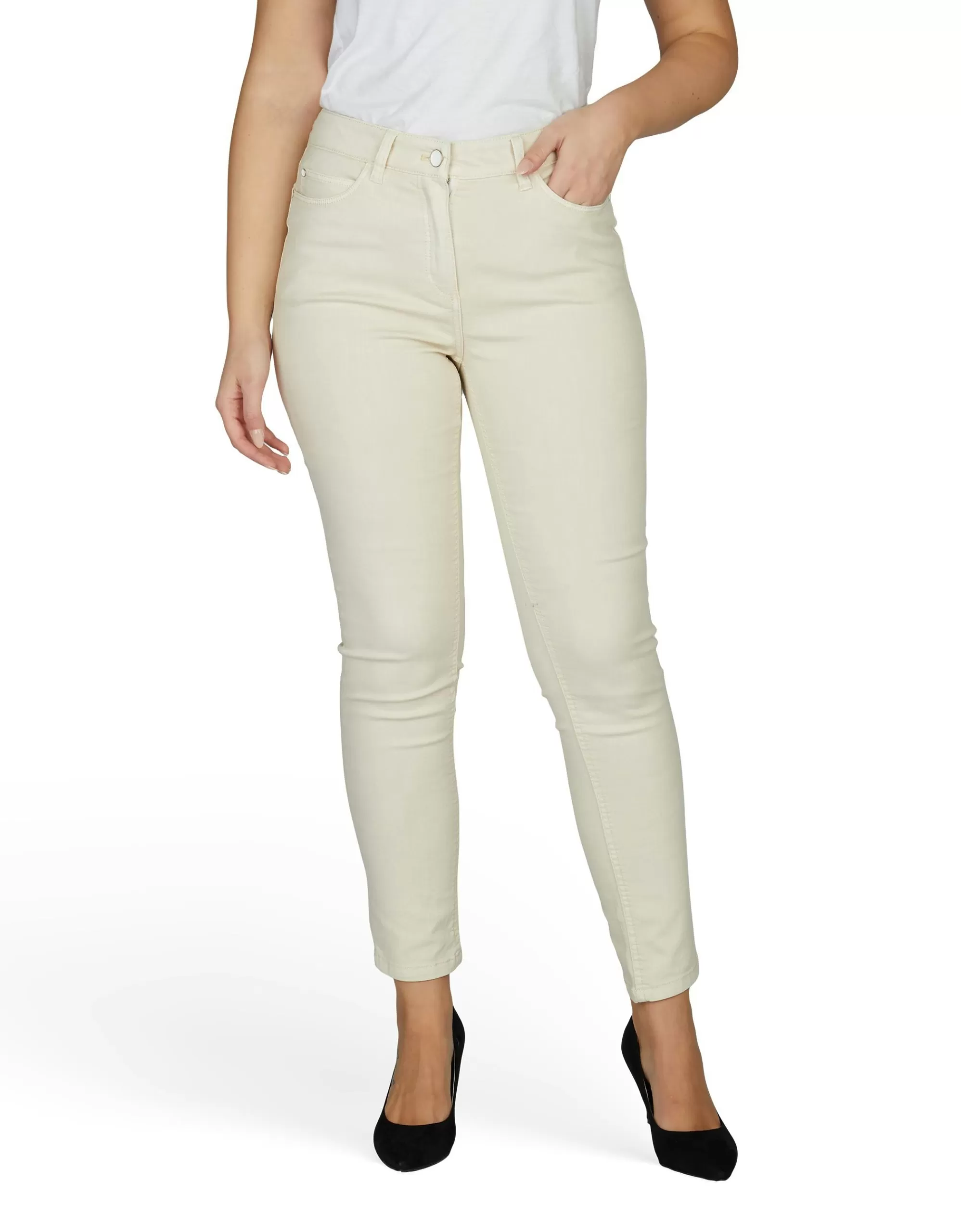 Choice Essentials 5-Pocket-Jeans "Magic Shape - Try One Size Smaller" Beige Fashion