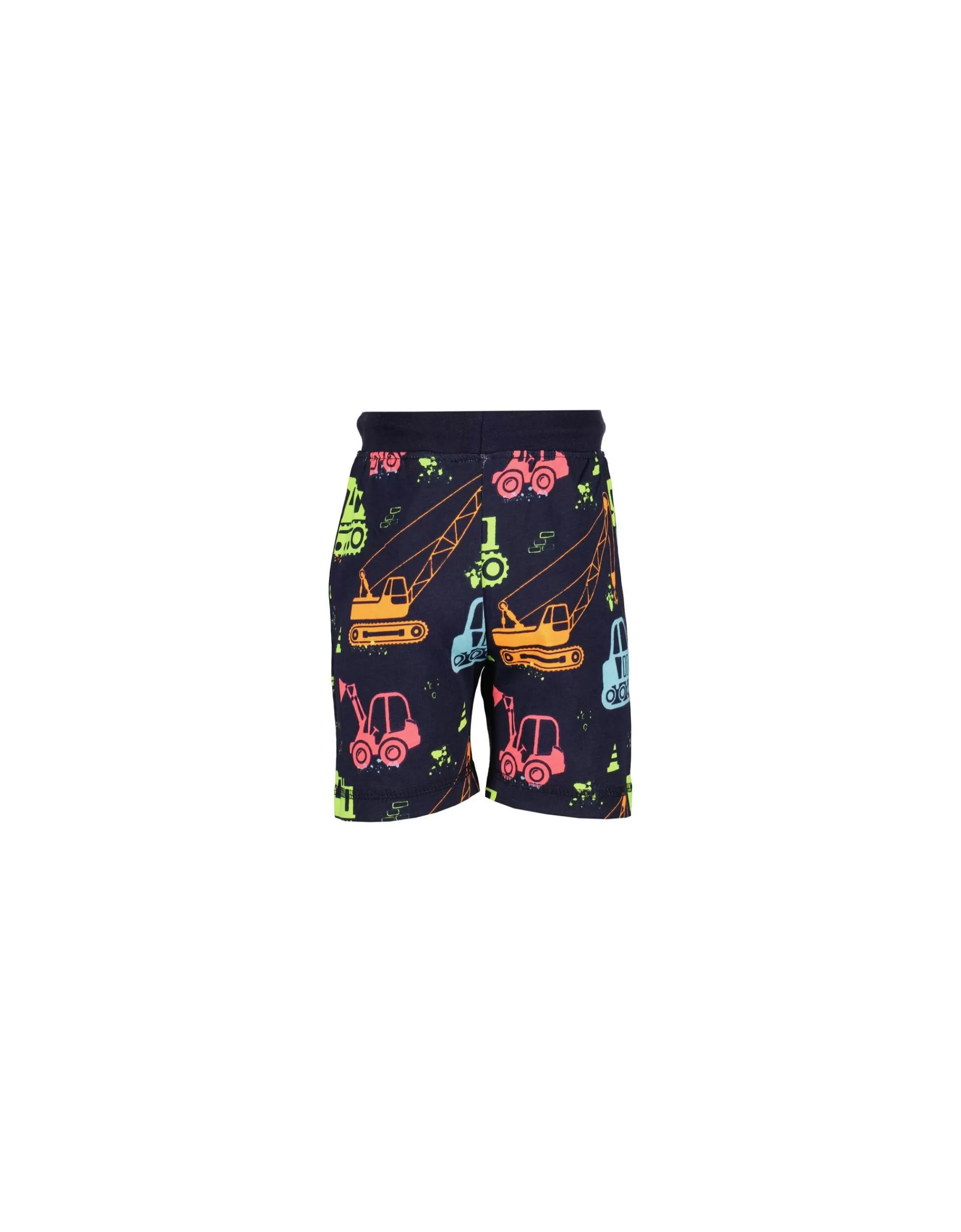 Baby Boys Short Mit Baustellenfahrzeugen-Blue Seven Cheap