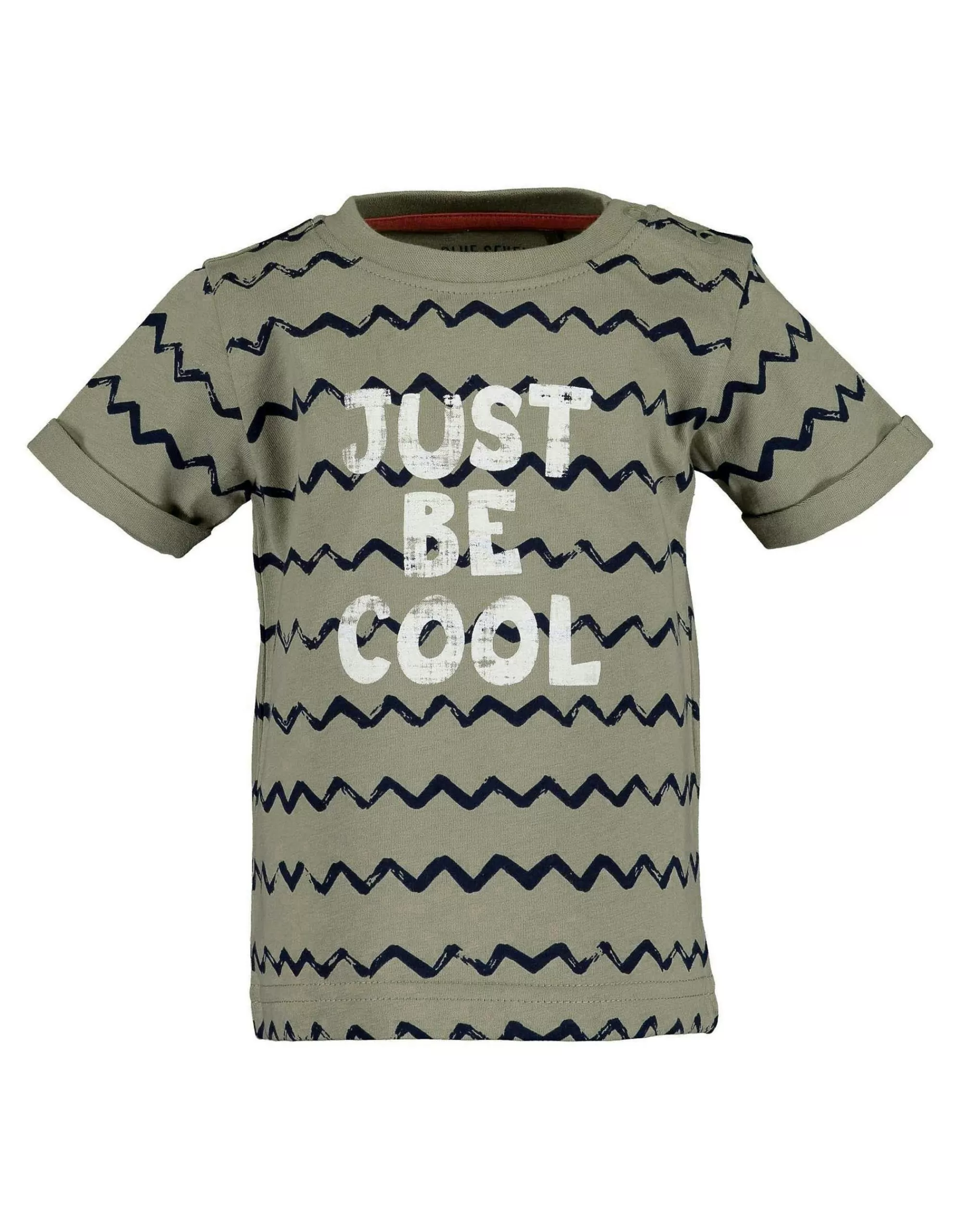 Baby Boys T-Shirt Im Allover Druck-Blue Seven Shop