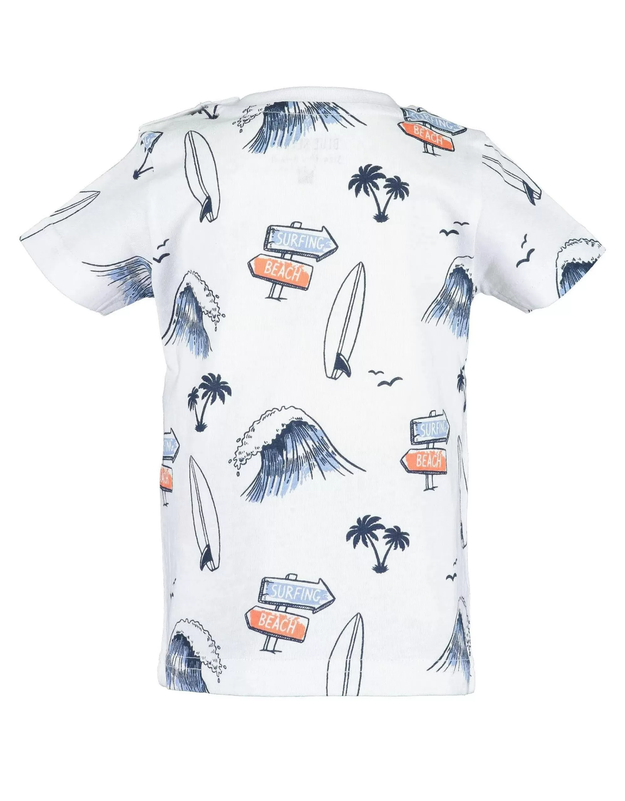 Baby Boys T-Shirt Im Beach Druck-Blue Seven Hot