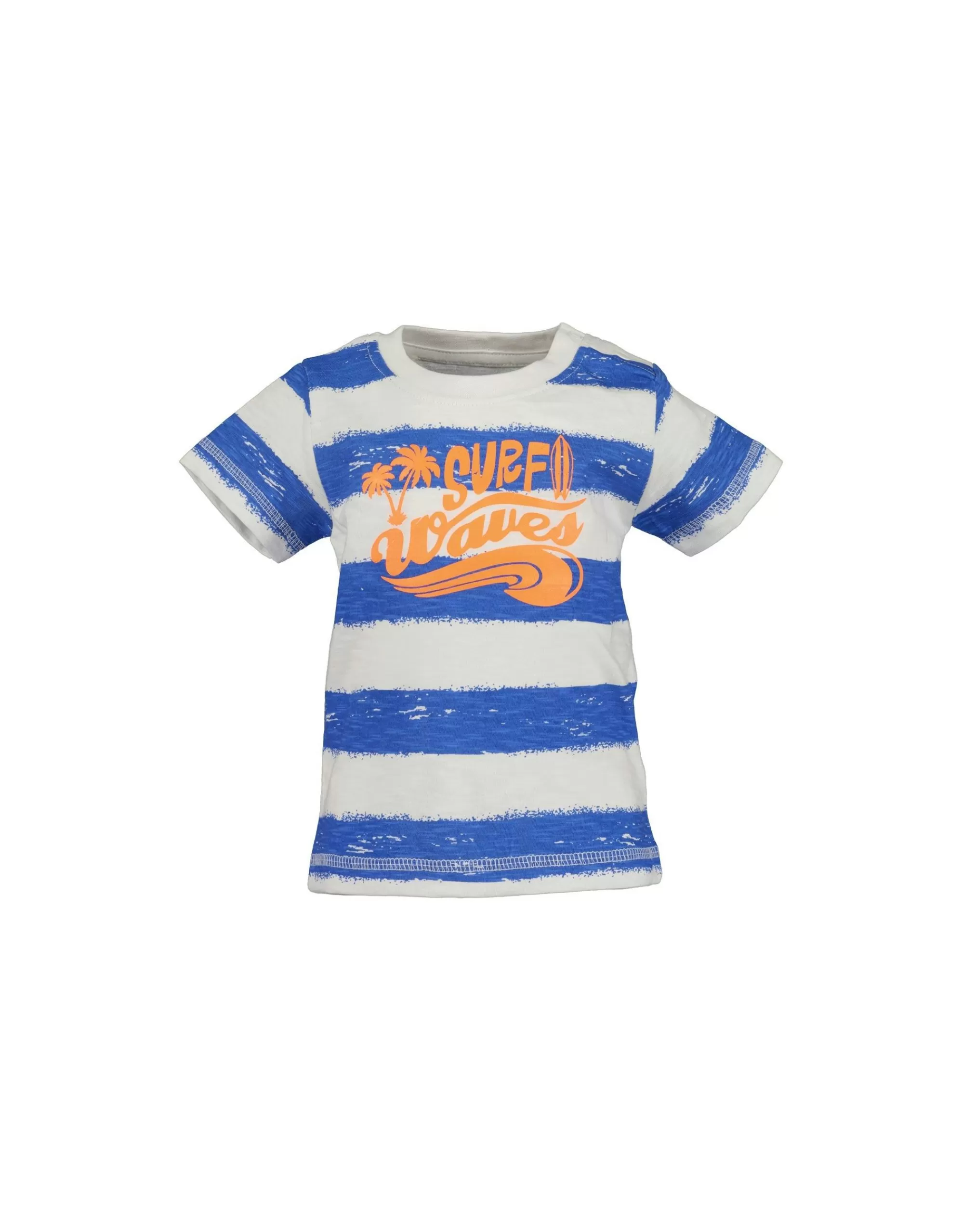 Baby Boys T-Shirt Im Streifenlook-Blue Seven New