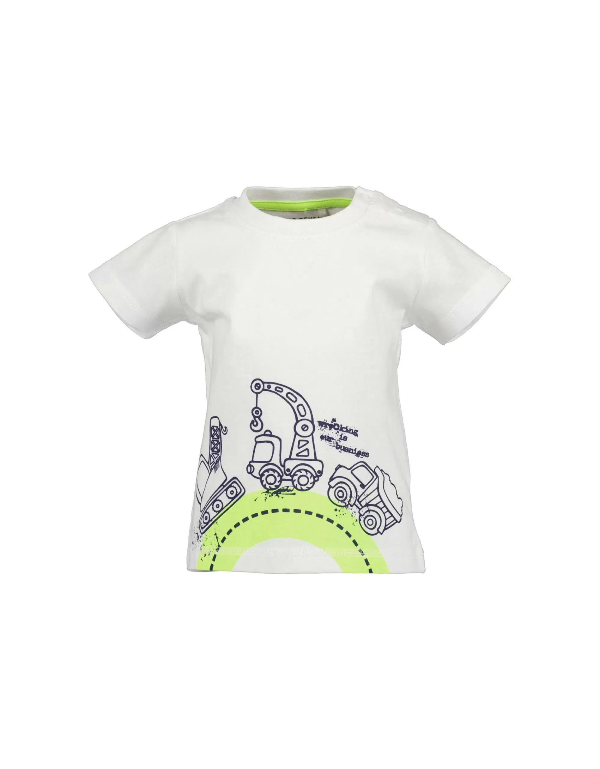 Baby Boys T-Shirt Mit Baustellenfahrzeugen-Blue Seven Cheap