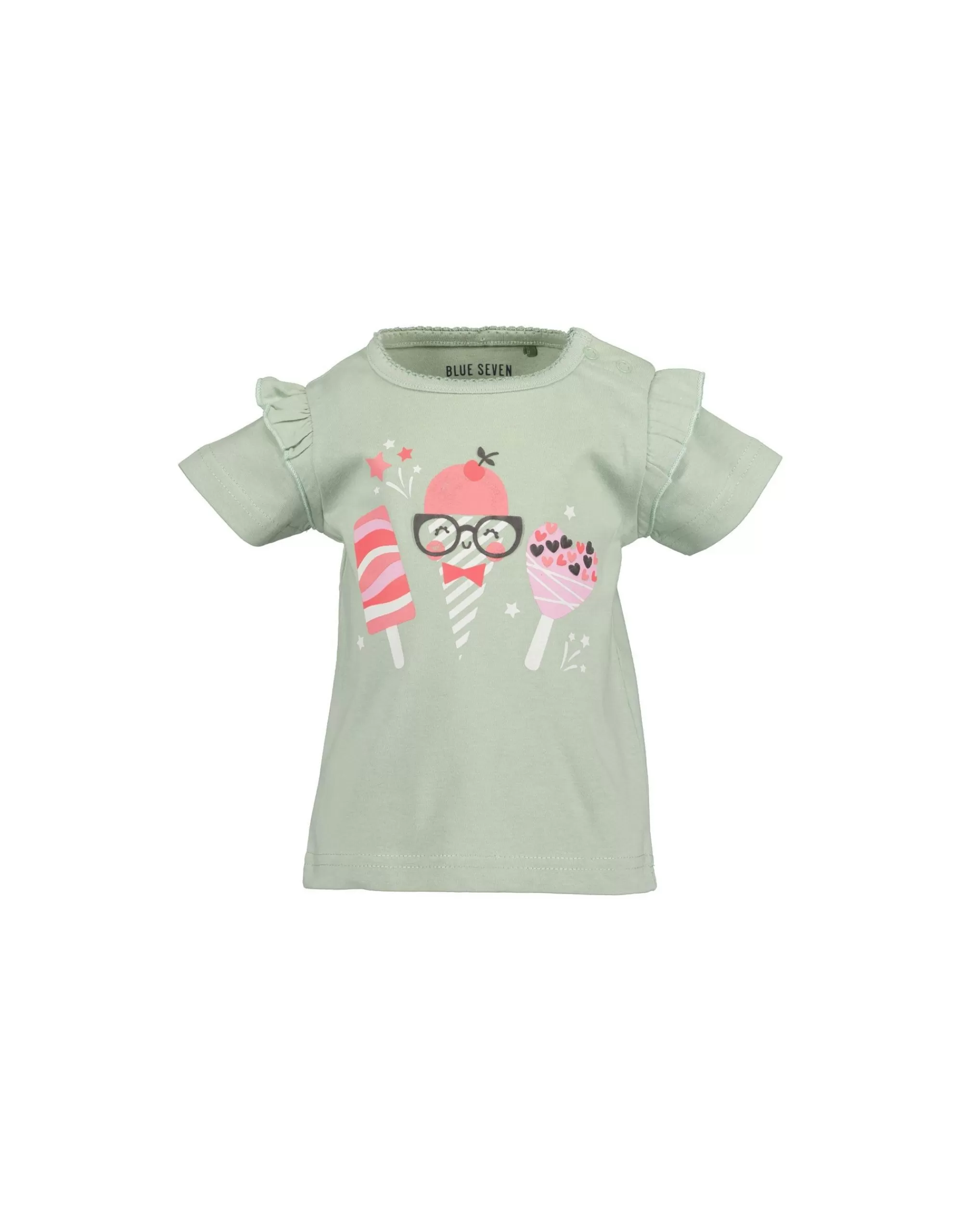 Baby Girls T-Shirt Mit Druck-Blue Seven Cheap