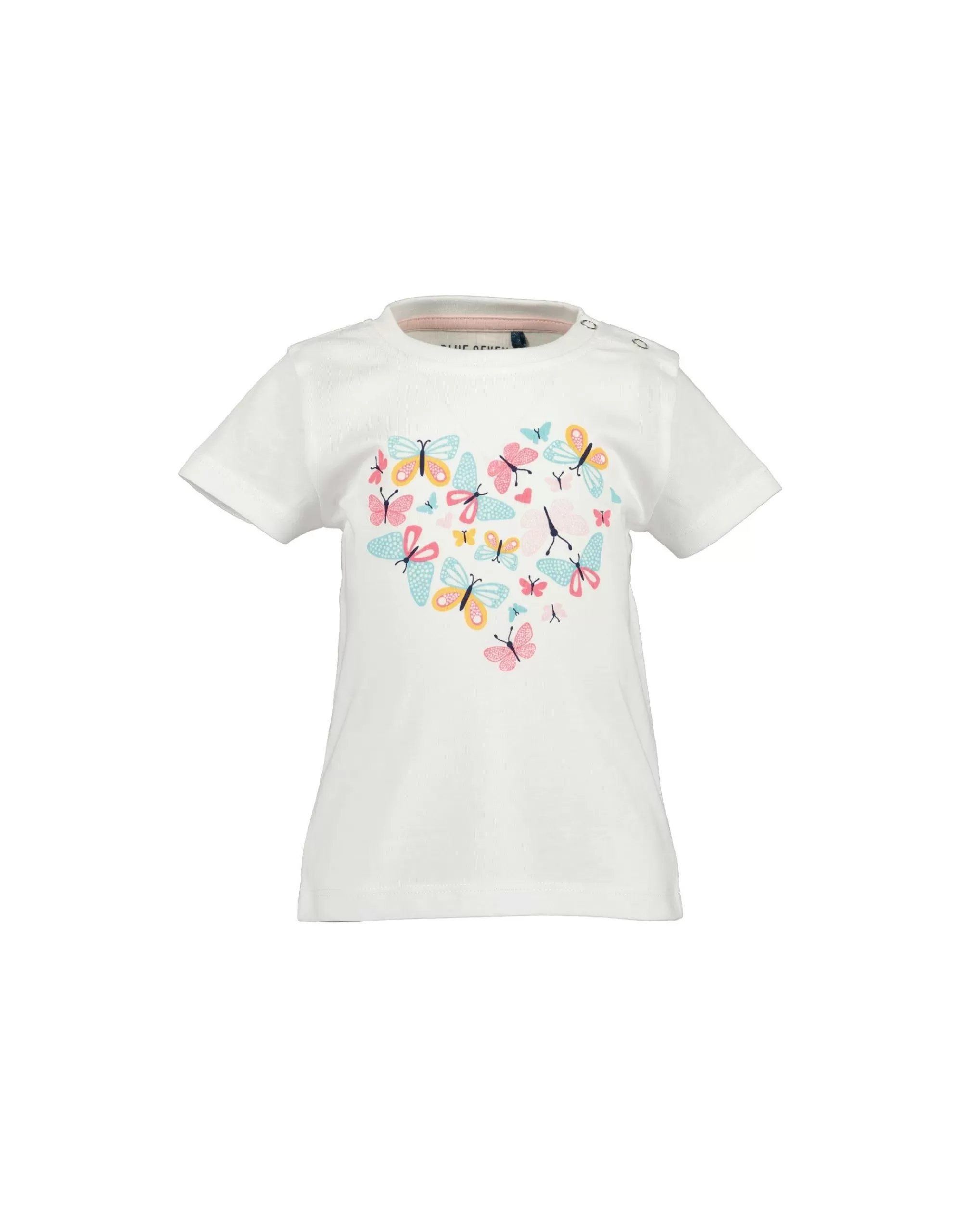 Baby Girls T-Shirt Mit Herzdruck-Blue Seven Fashion