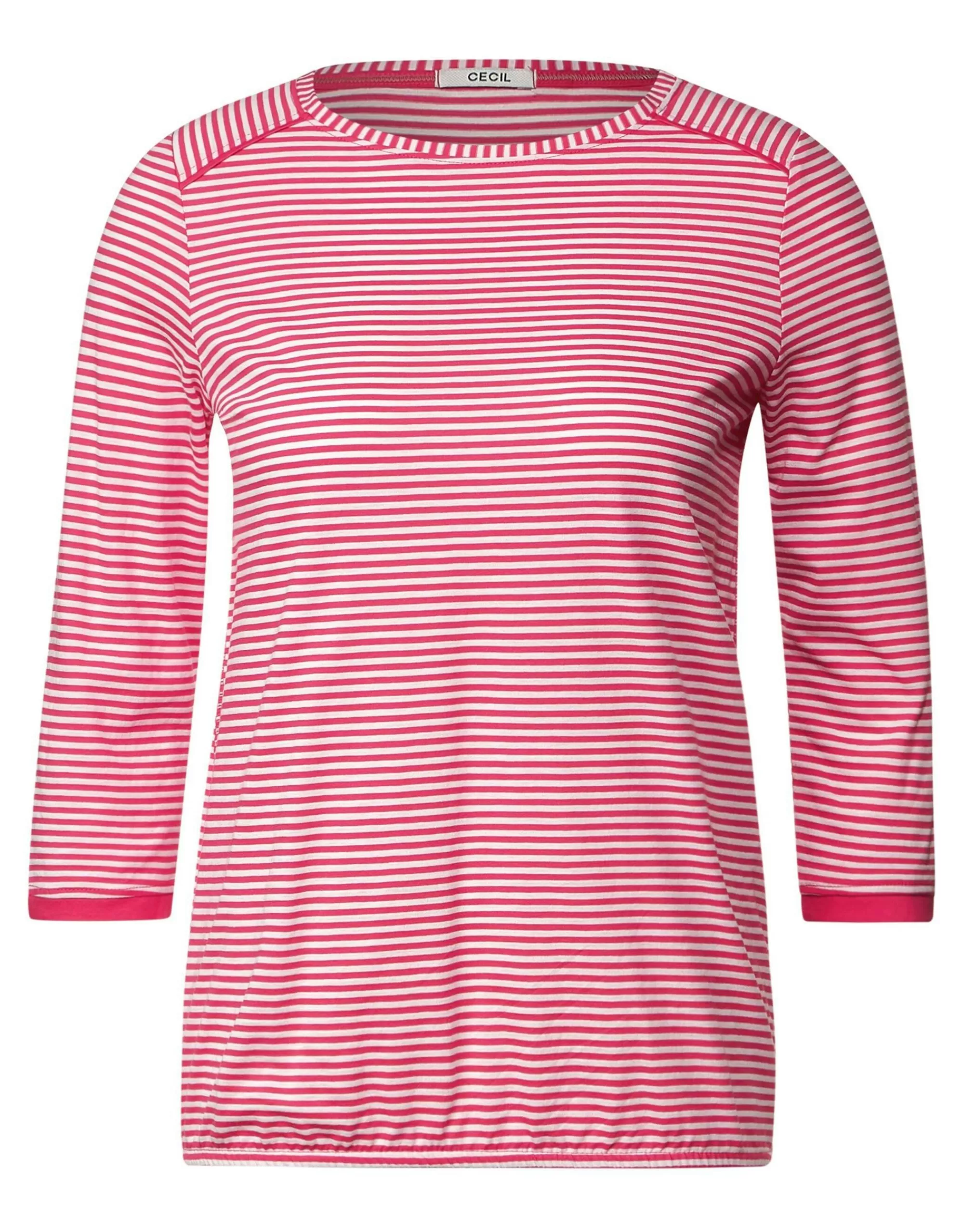 CECIL Basic Streifenshirt Pink Best Sale