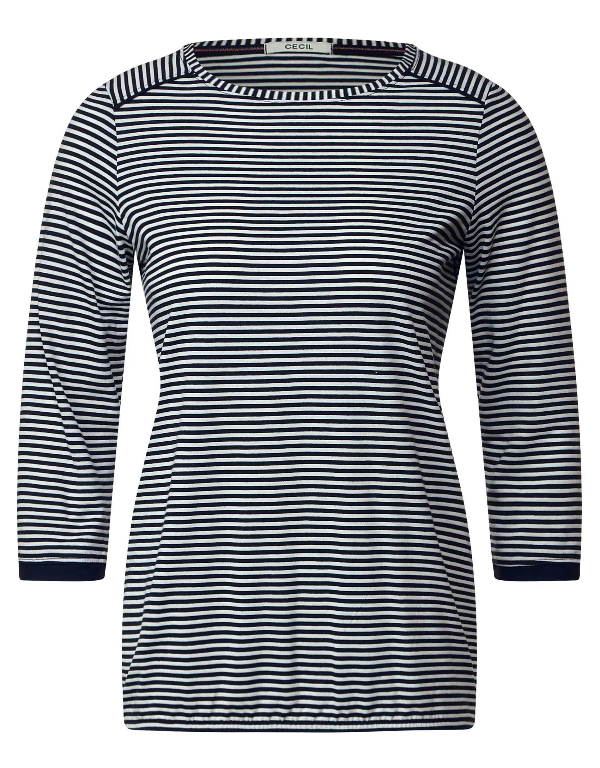 CECIL Basic Streifenshirt Dunkelblau Flash Sale