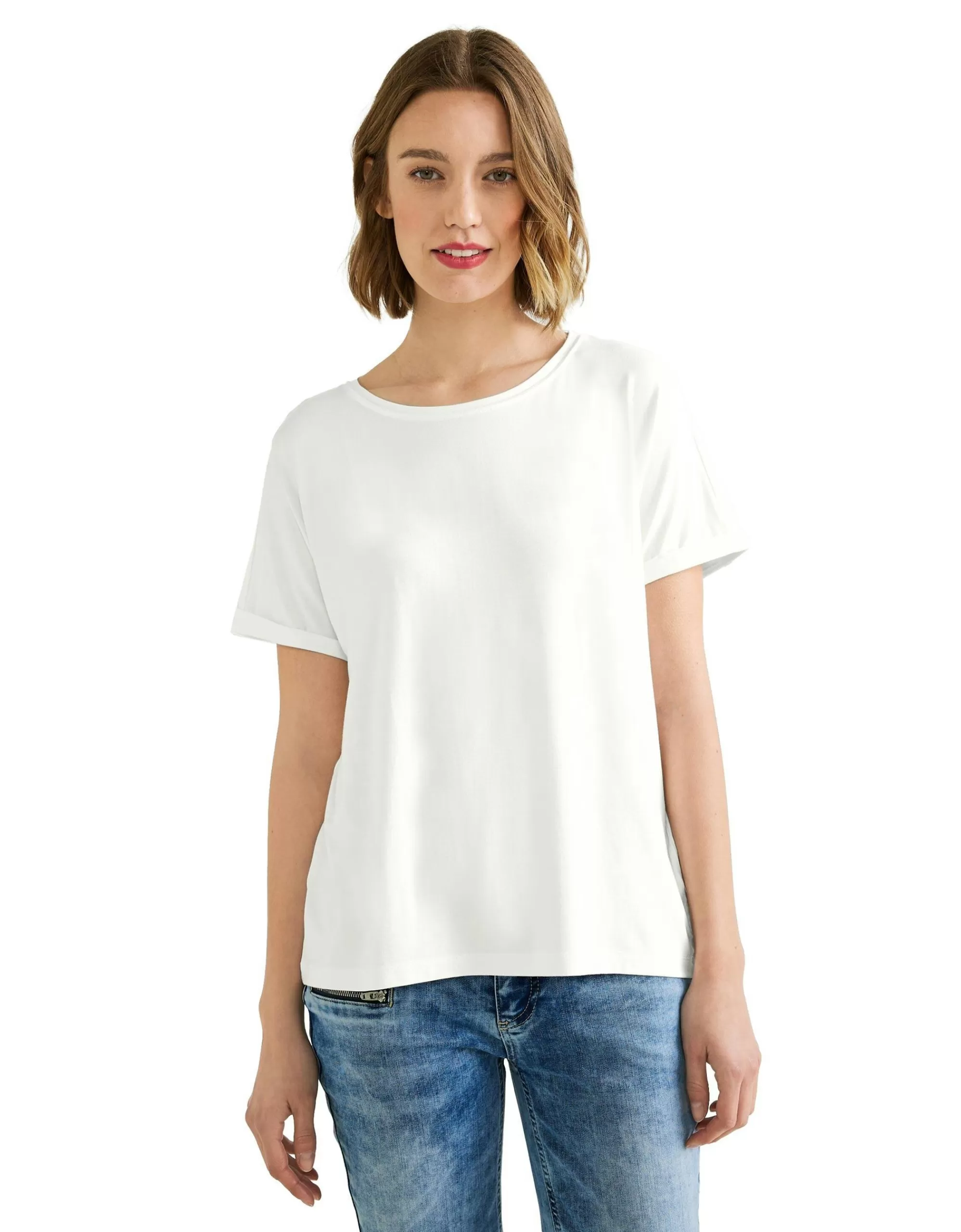 Street One Basic T-Shirt Offwhite Shop