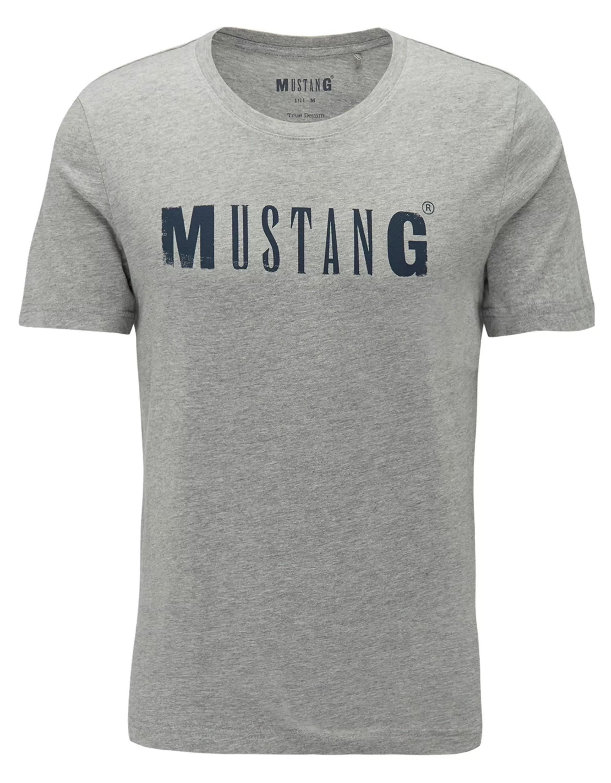 Basic T-Shirt Mit Logo-Print-MUSTANG Outlet