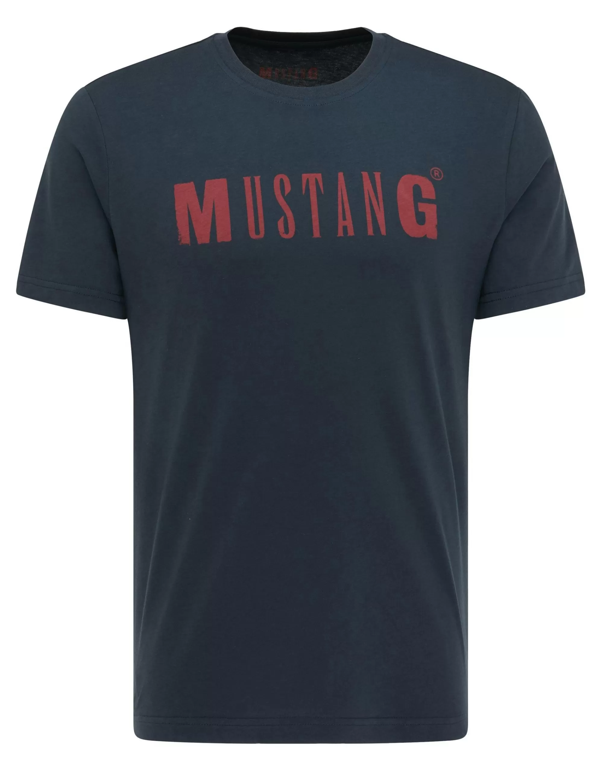 Basic T-Shirt Mit Logo-Print-MUSTANG Fashion