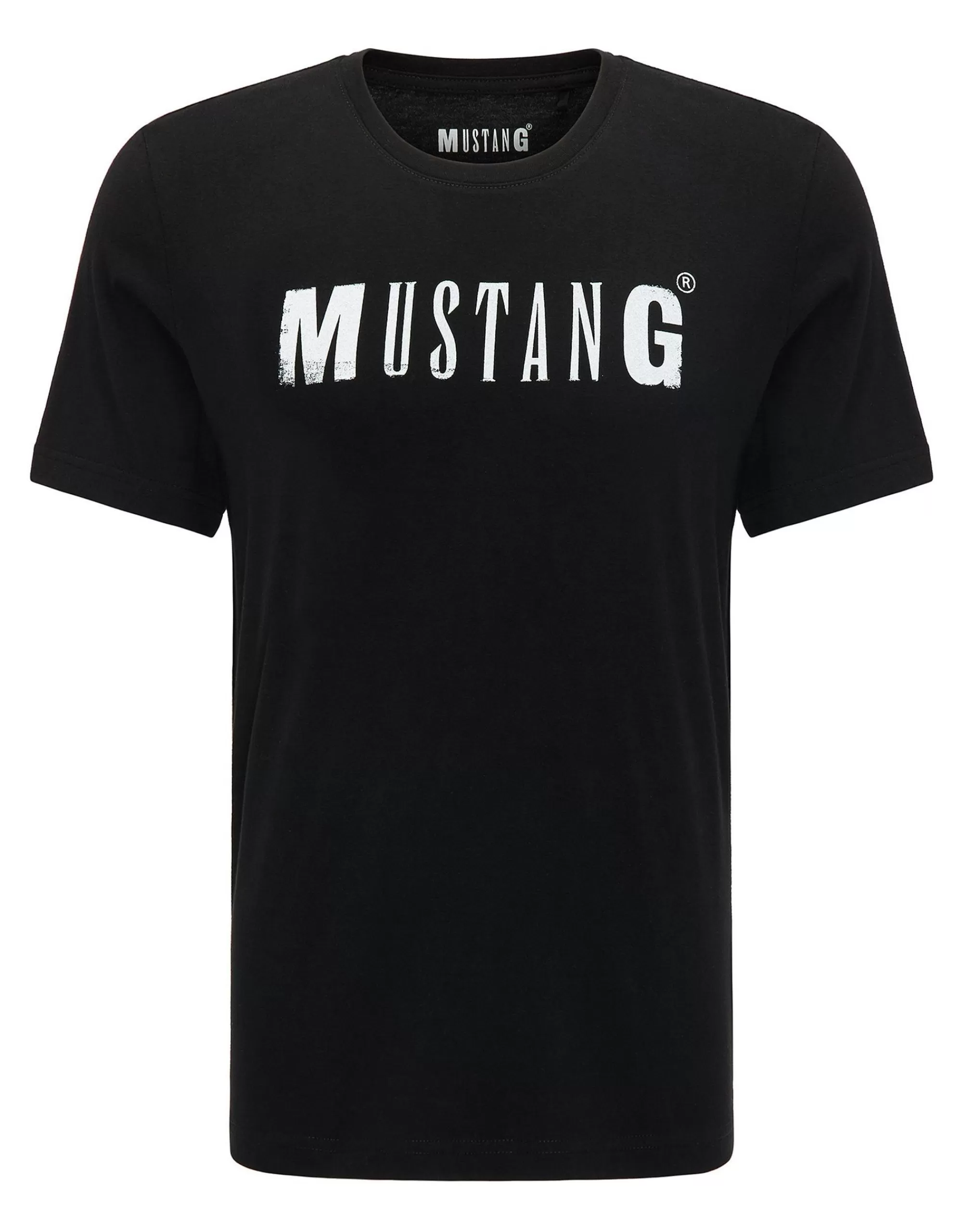 Basic T-Shirt Mit Logo-Print-MUSTANG Best Sale