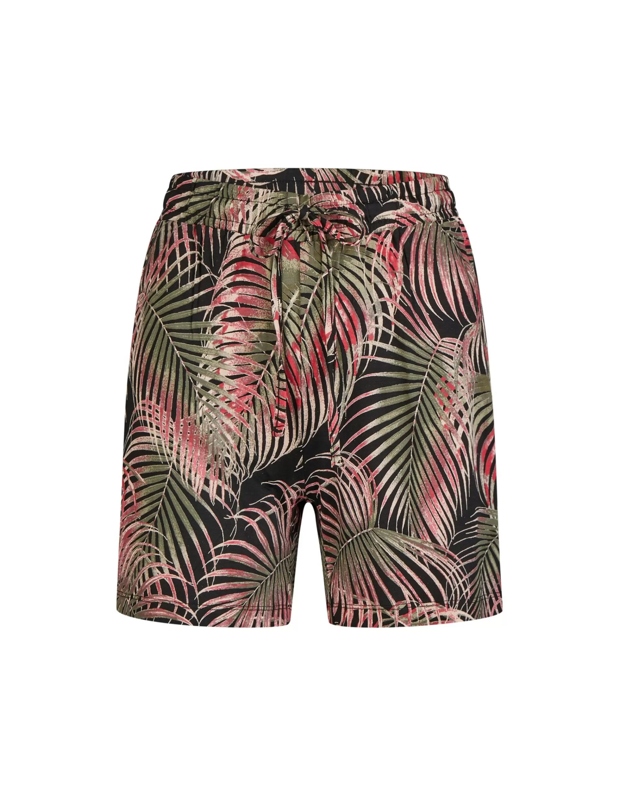 ADLER WOMEN Beach Short Mit Palmen-Print Rot/Grün/Schwarz Store