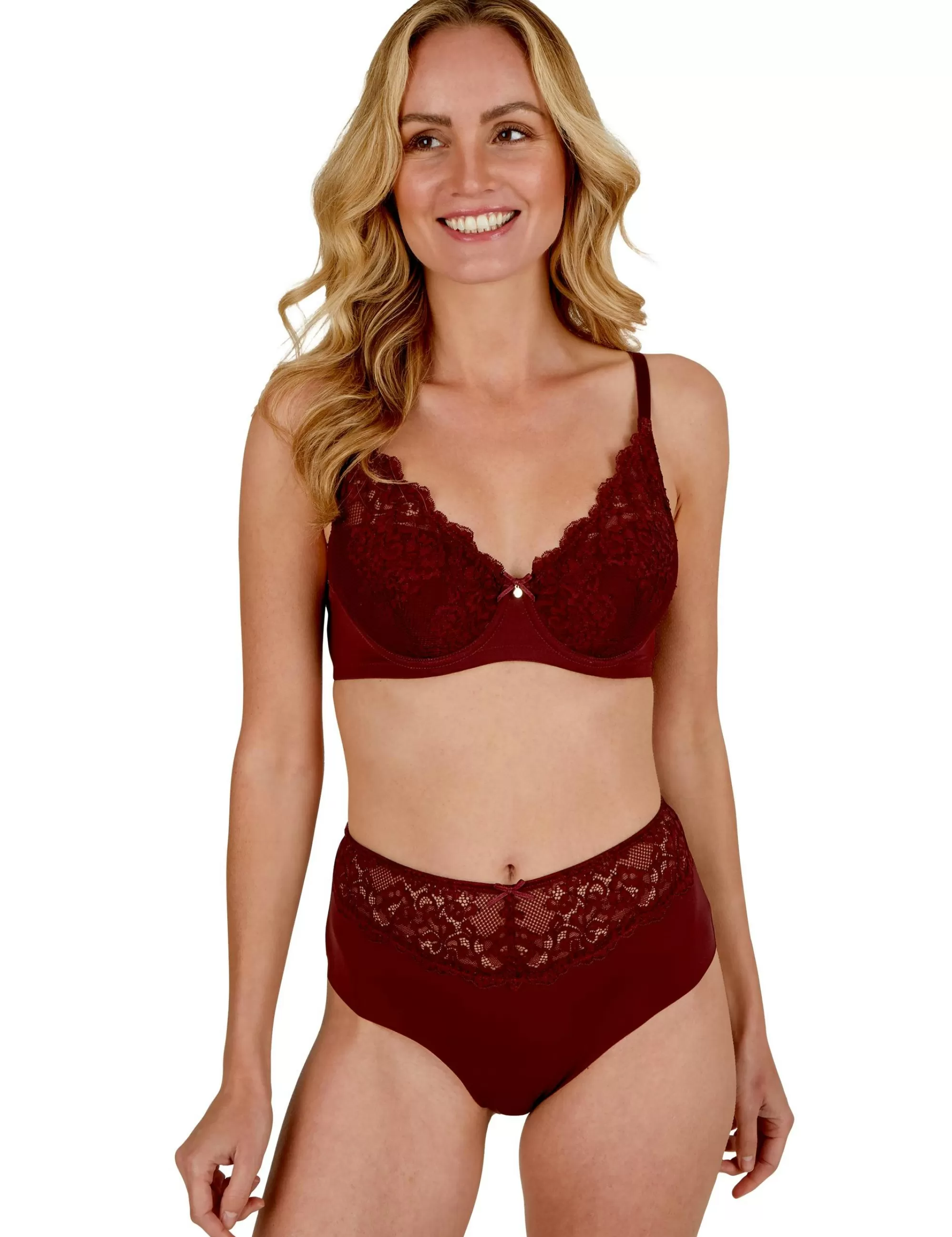 ADLER LINGERIE Bh Mit Wattierten Cups Bordaeux/Weinrot New