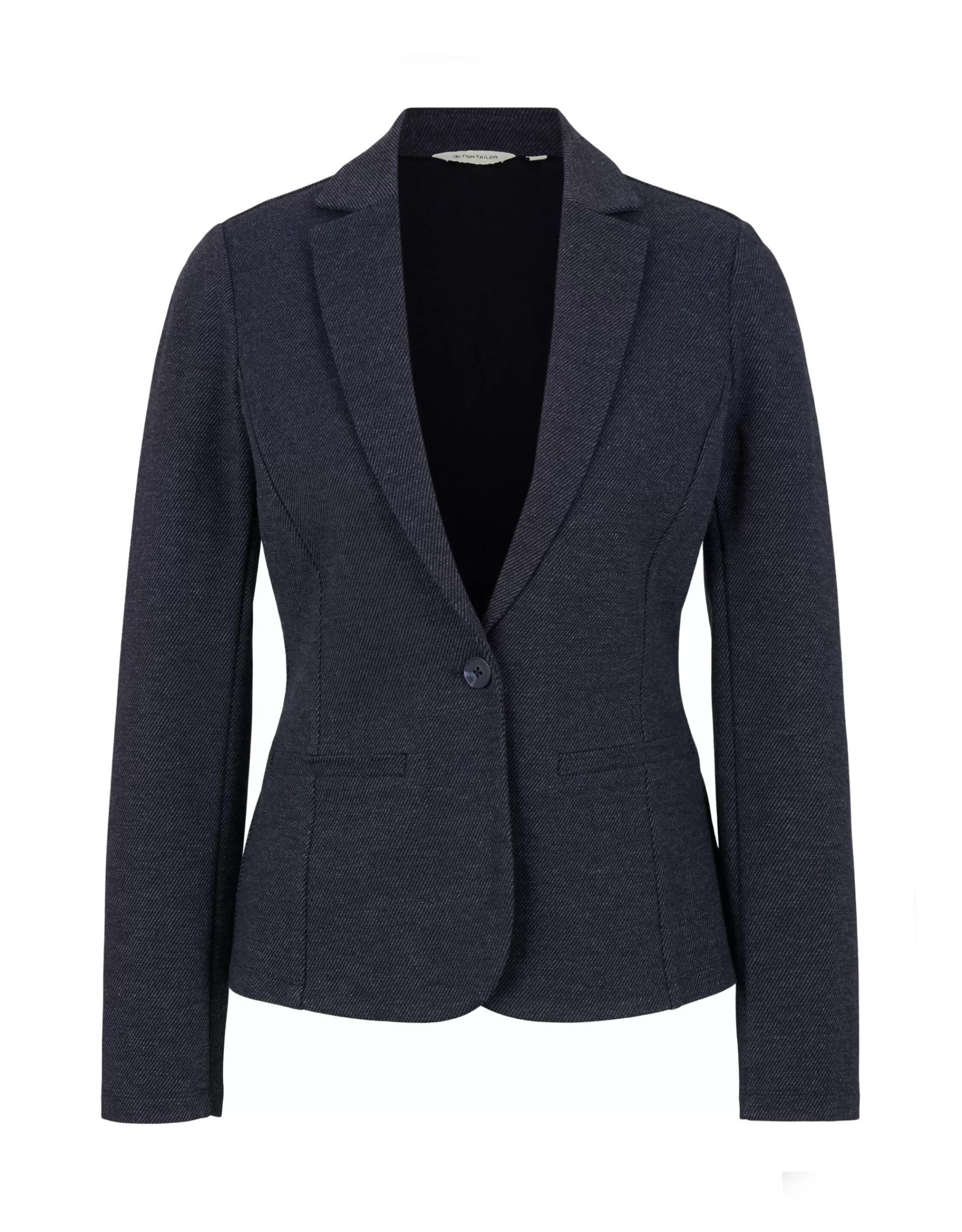 TOM TAILOR Blazer In Twilloptik Navy Clearance