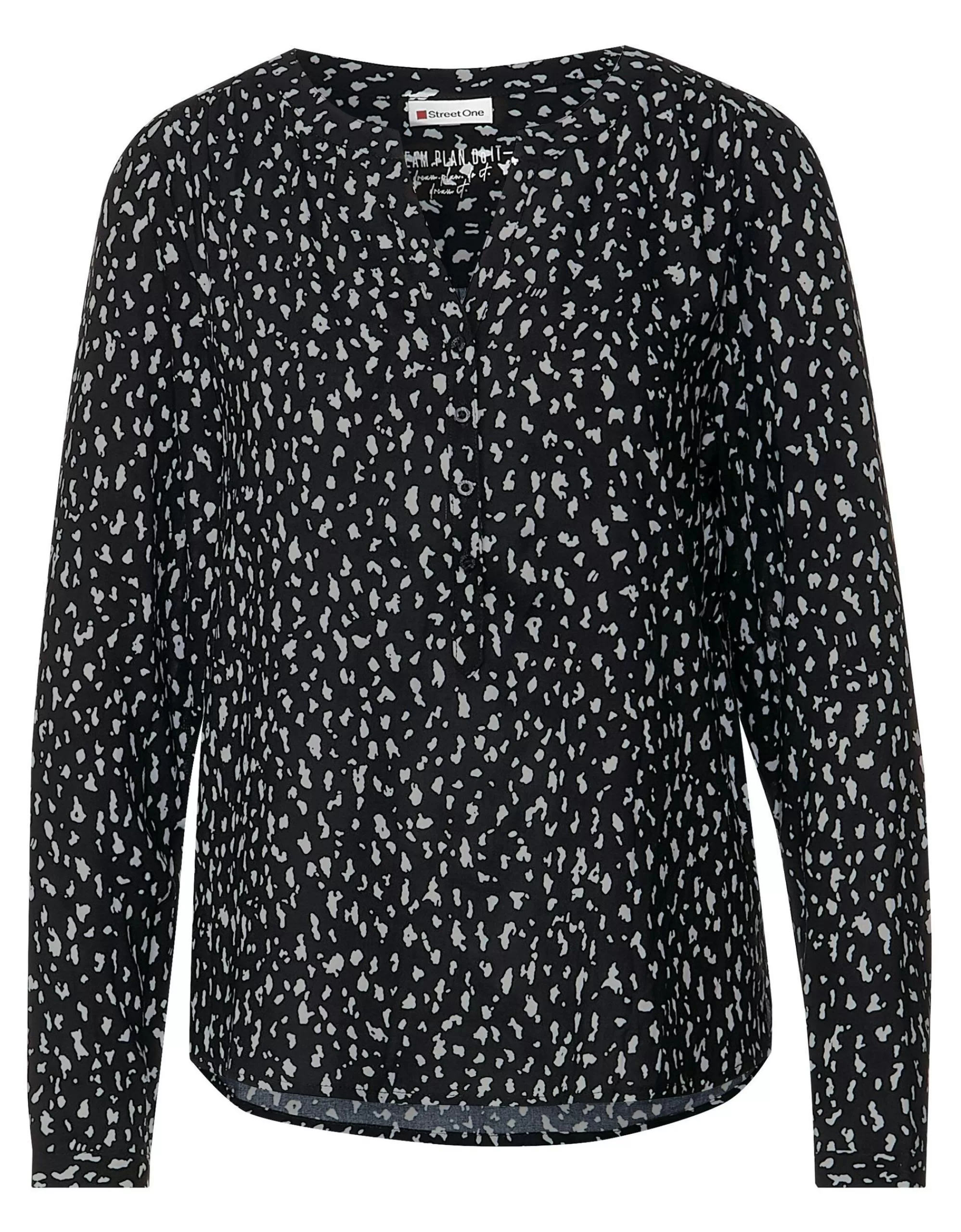 Street One Bluse Im Allover Print Schwarz Hot