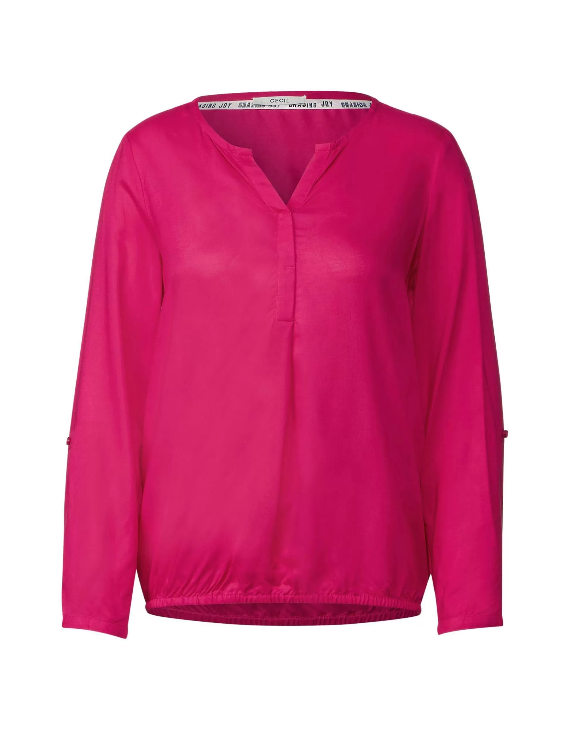 CECIL Bluse Mit Elastiksaum Pink Flash Sale