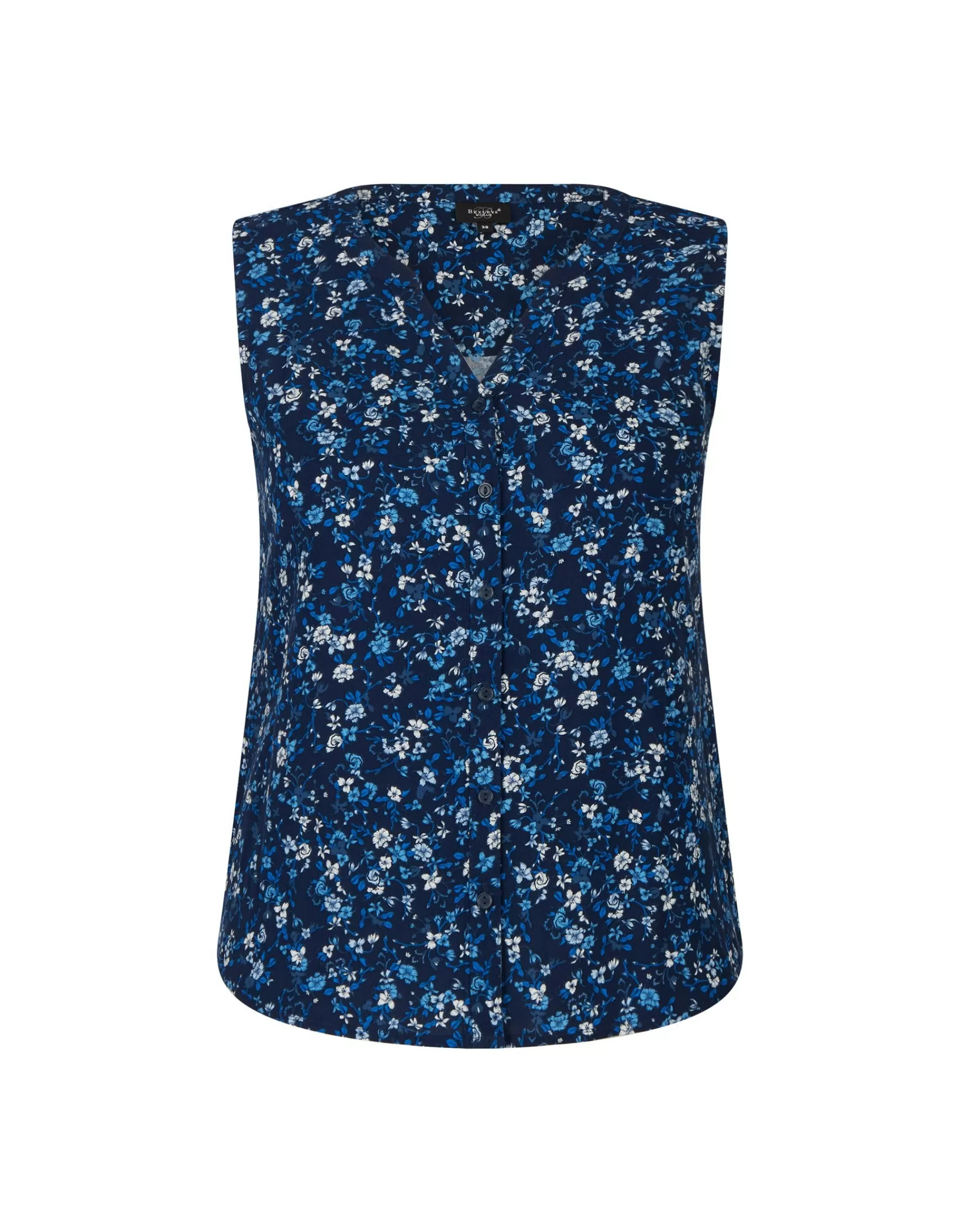 Bexleys woman Blusentop Mit Blumen-Druck Marine/Hellblau Store