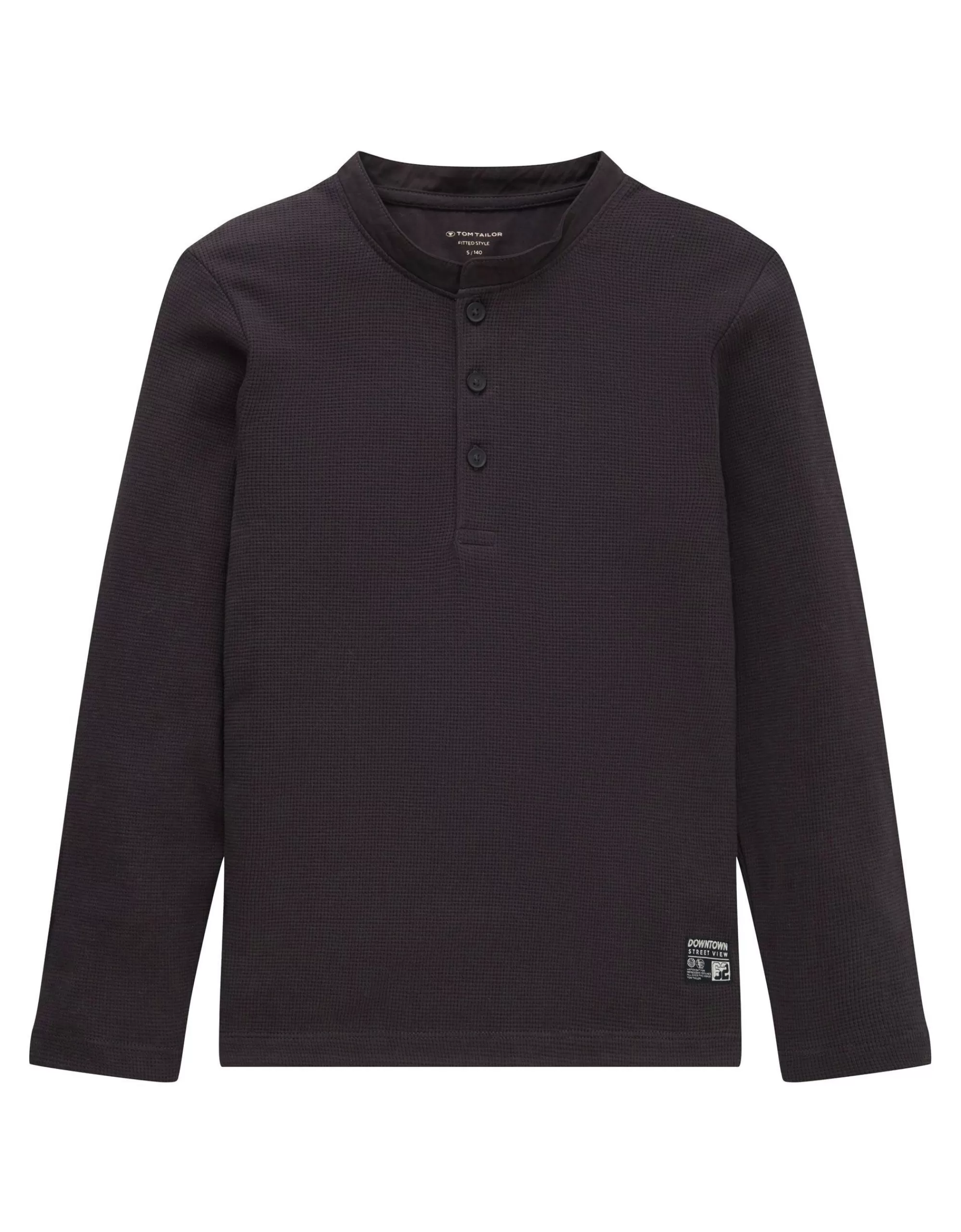 Boys Henleyshirt Mit Halber Knopfleiste-TOM TAILOR Shop