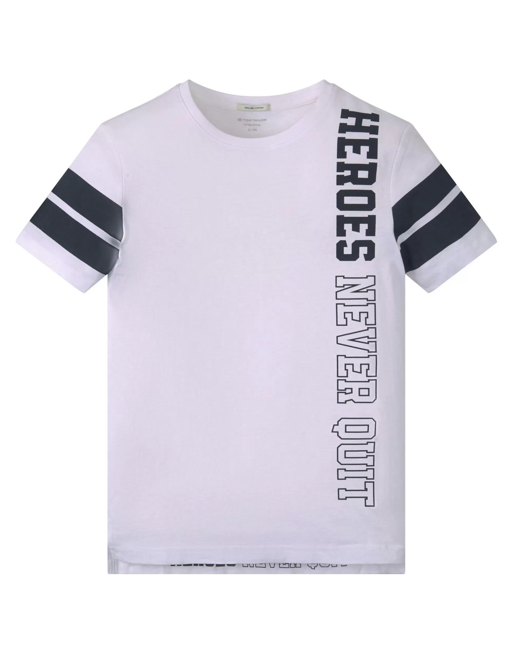 Boys T-Shirt Mit Druck Und Streifendetails-TOM TAILOR Flash Sale