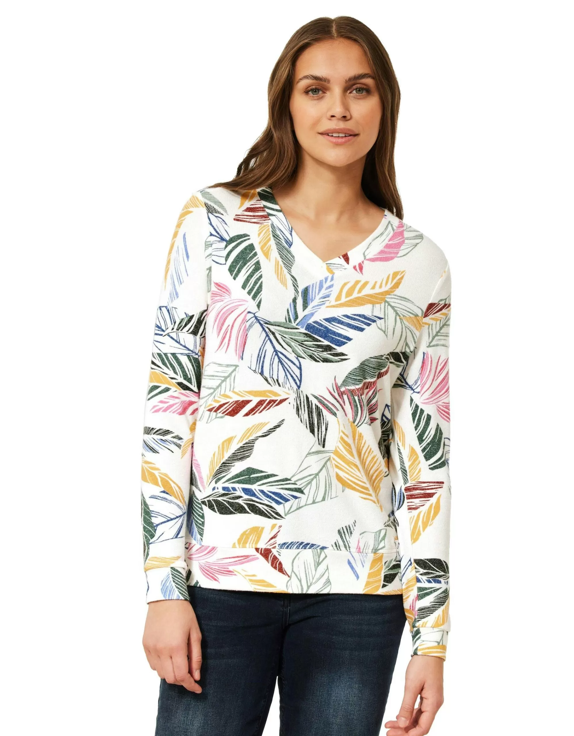 CECIL Cosy Feel Shirt Mit Print Creme Clearance