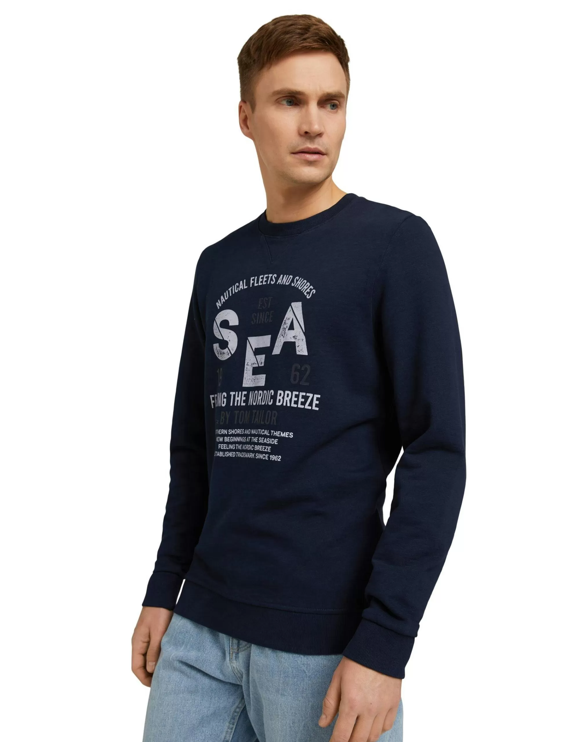 Crew Neck Pullover Im Washed Look-TOM TAILOR Store