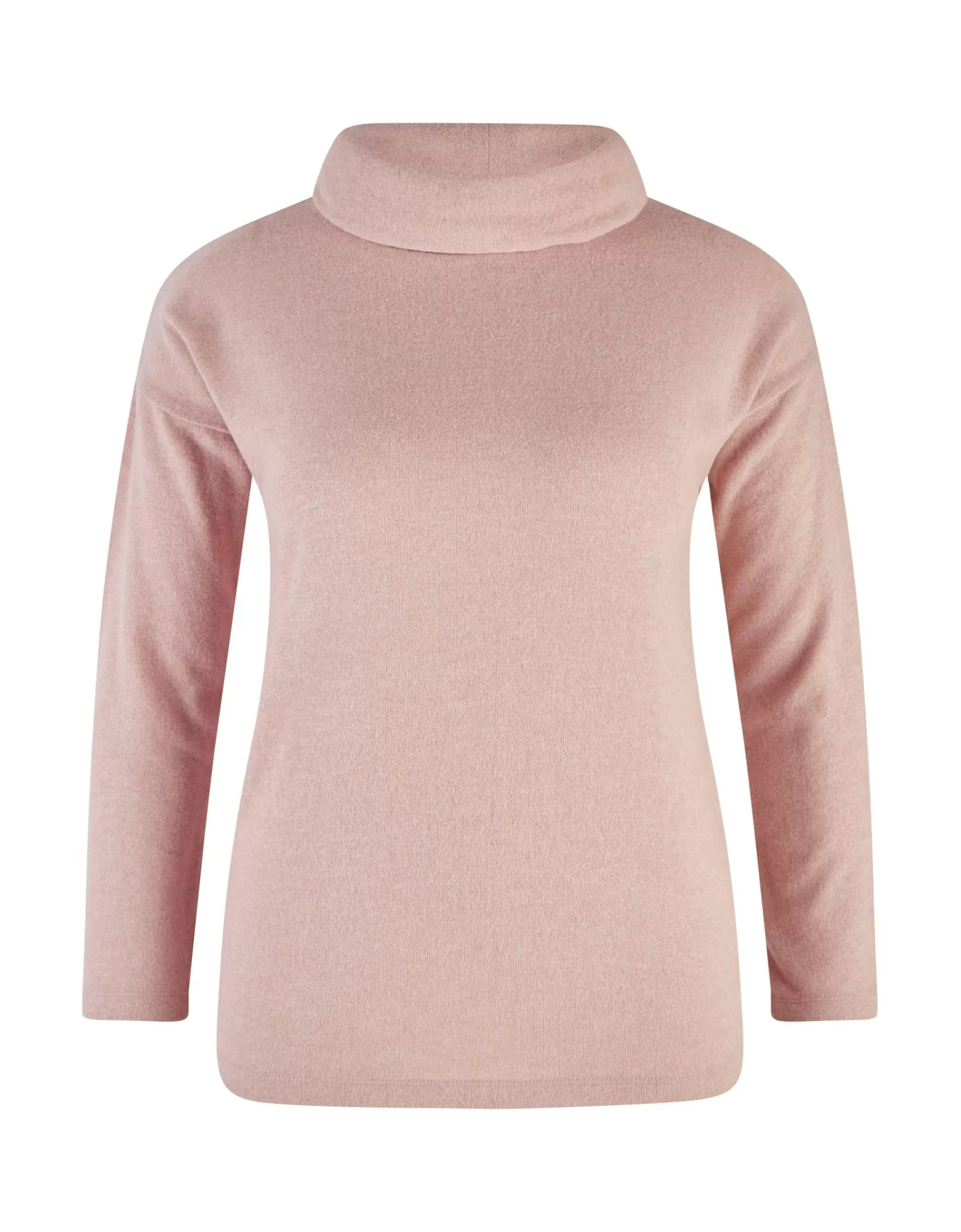 Steilmann Edition Flauschiges Langarmshirt Mit Rollkragen Rose Discount