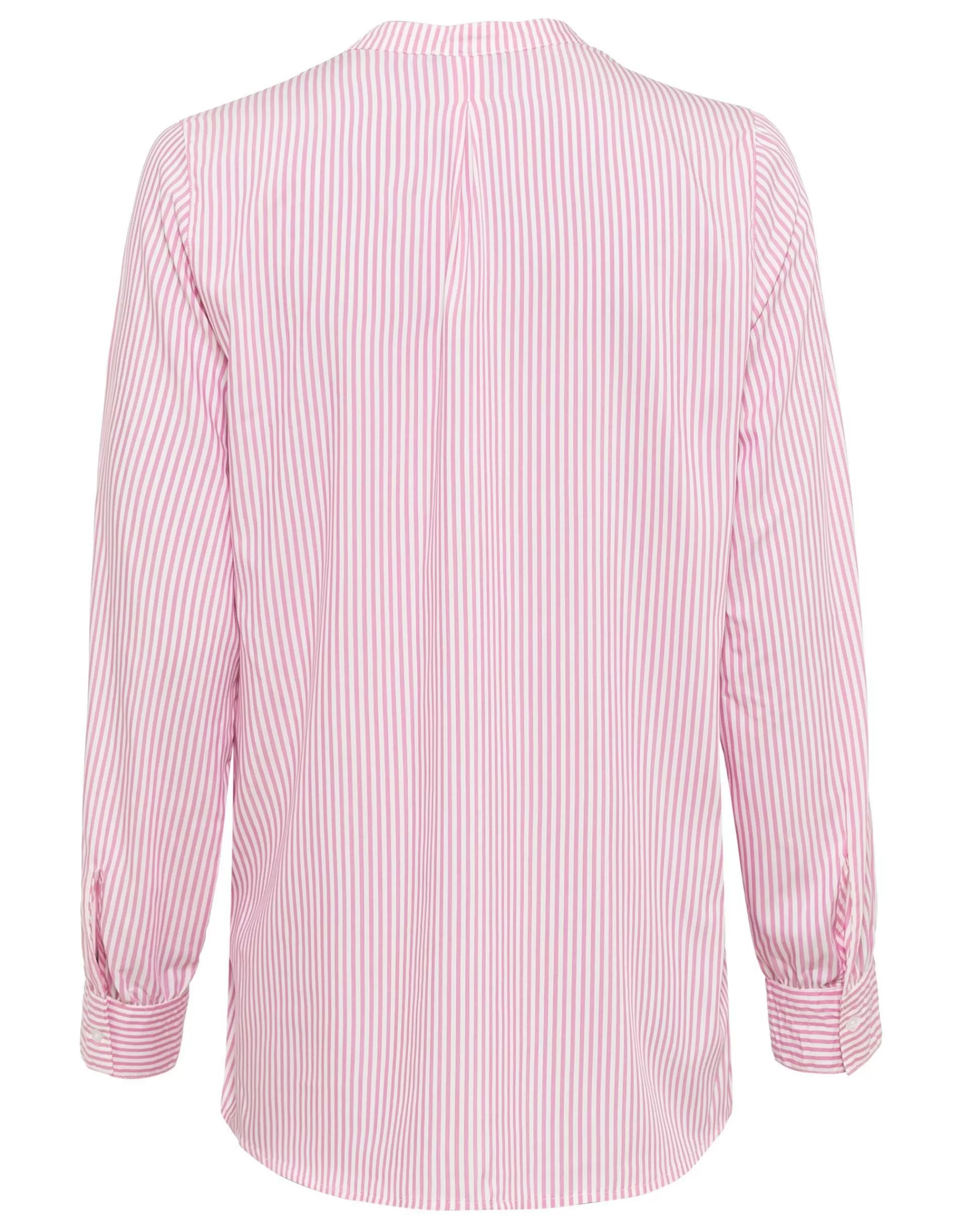 Olsen Gestreifte Bluse Rosa/Weiß Discount