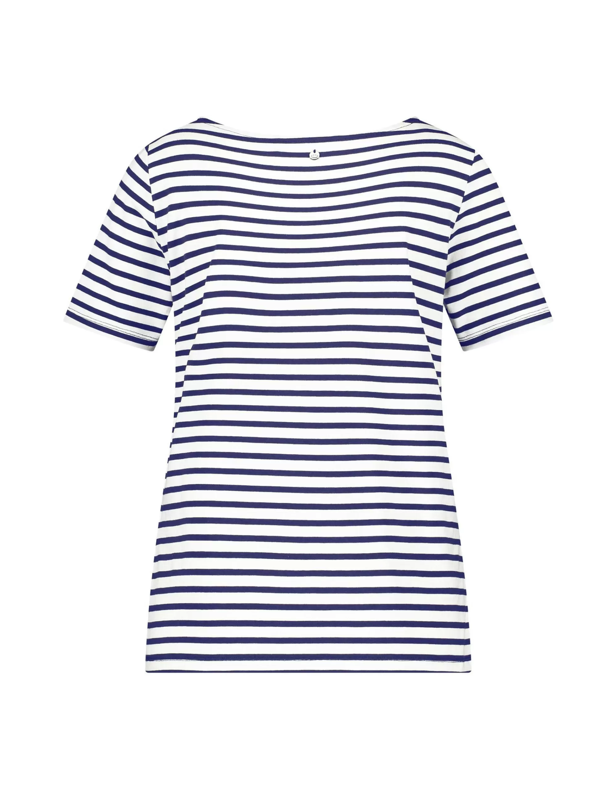 Gerry Weber Edition Gestreiftes Basic T-Shirt Marine/Weiß Outlet