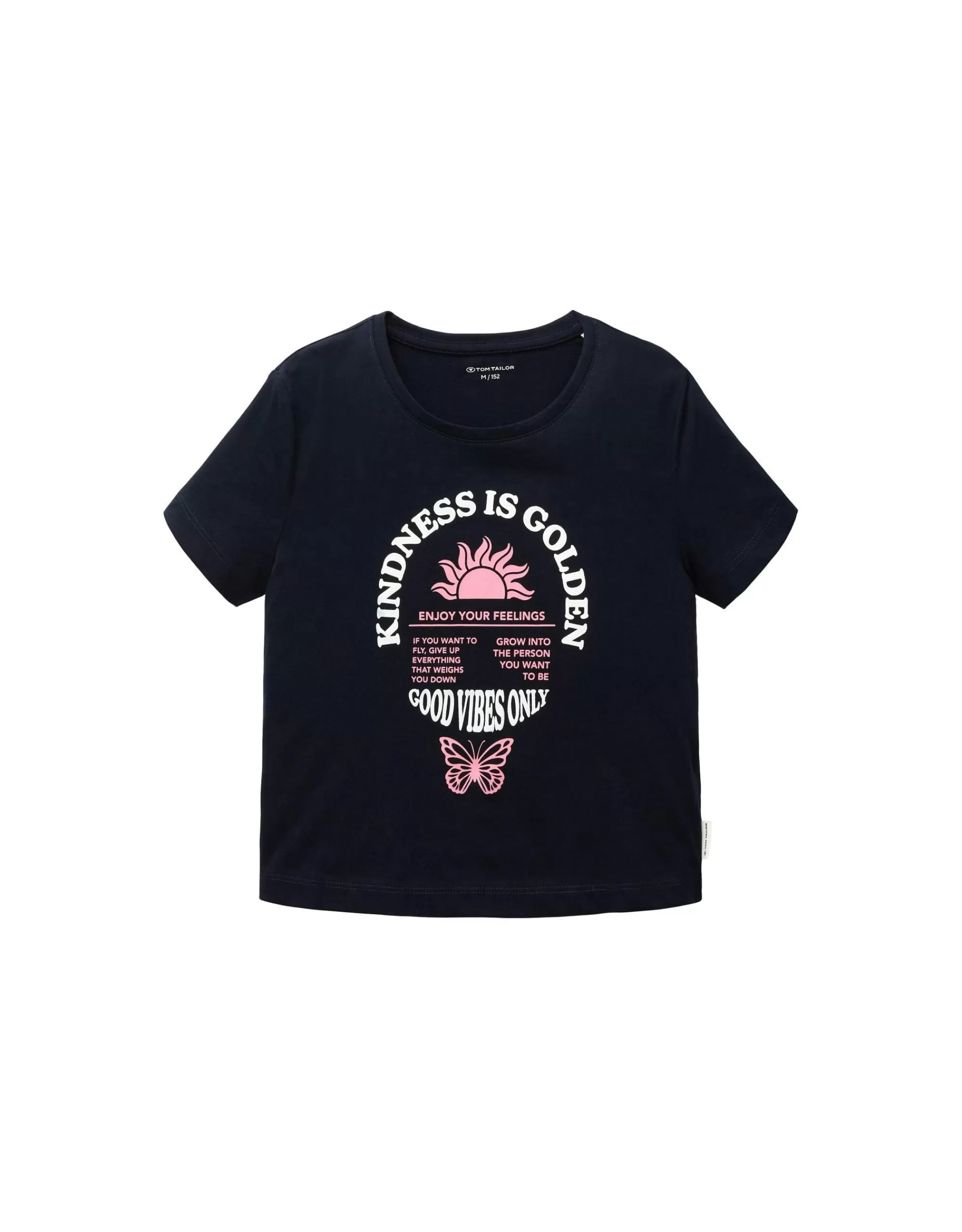 Girls Cropped T-Shirt Mit Textprint-TOM TAILOR Fashion