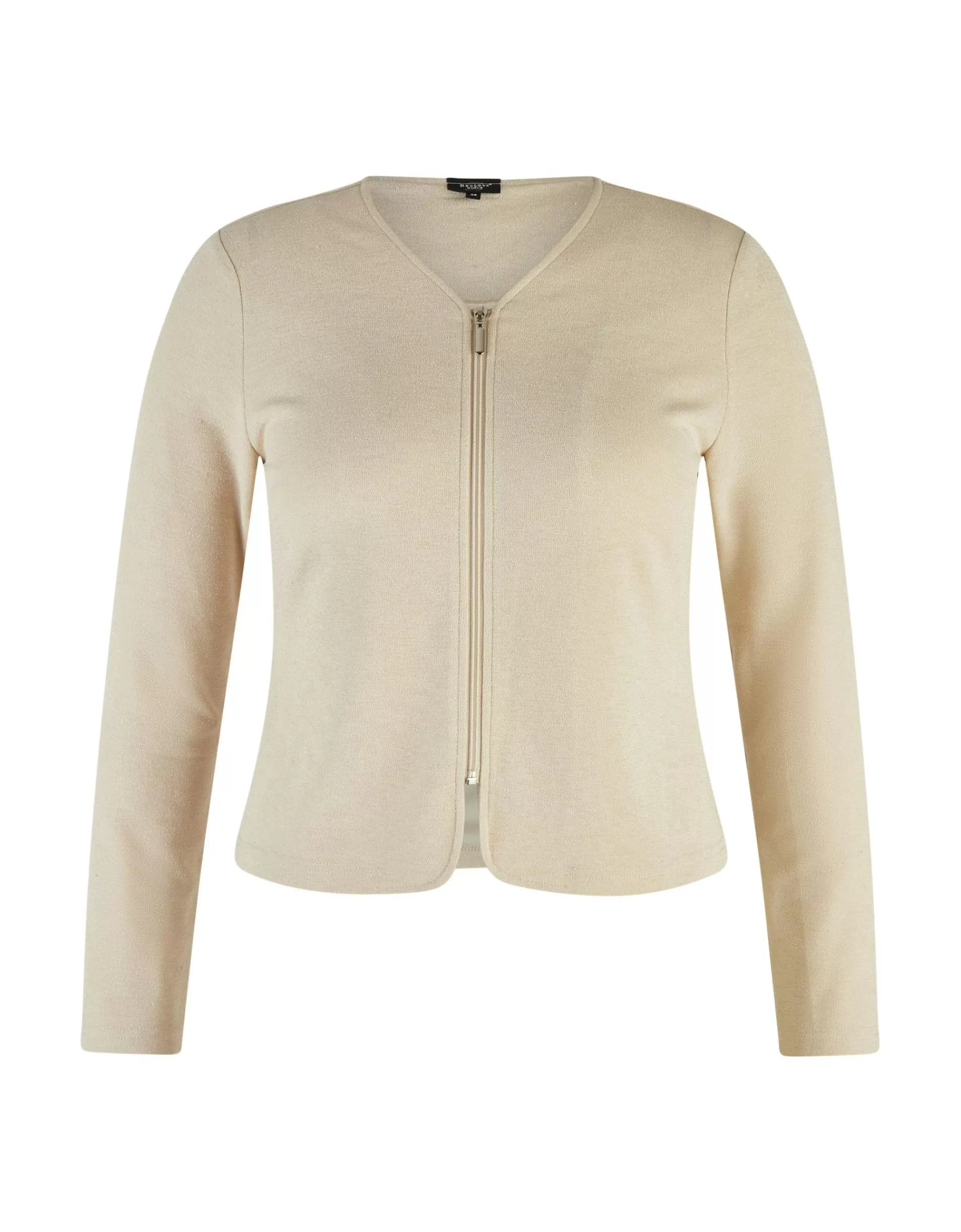 Bexleys woman Glitzernde Kleiderjacke Beige/Silber Fashion