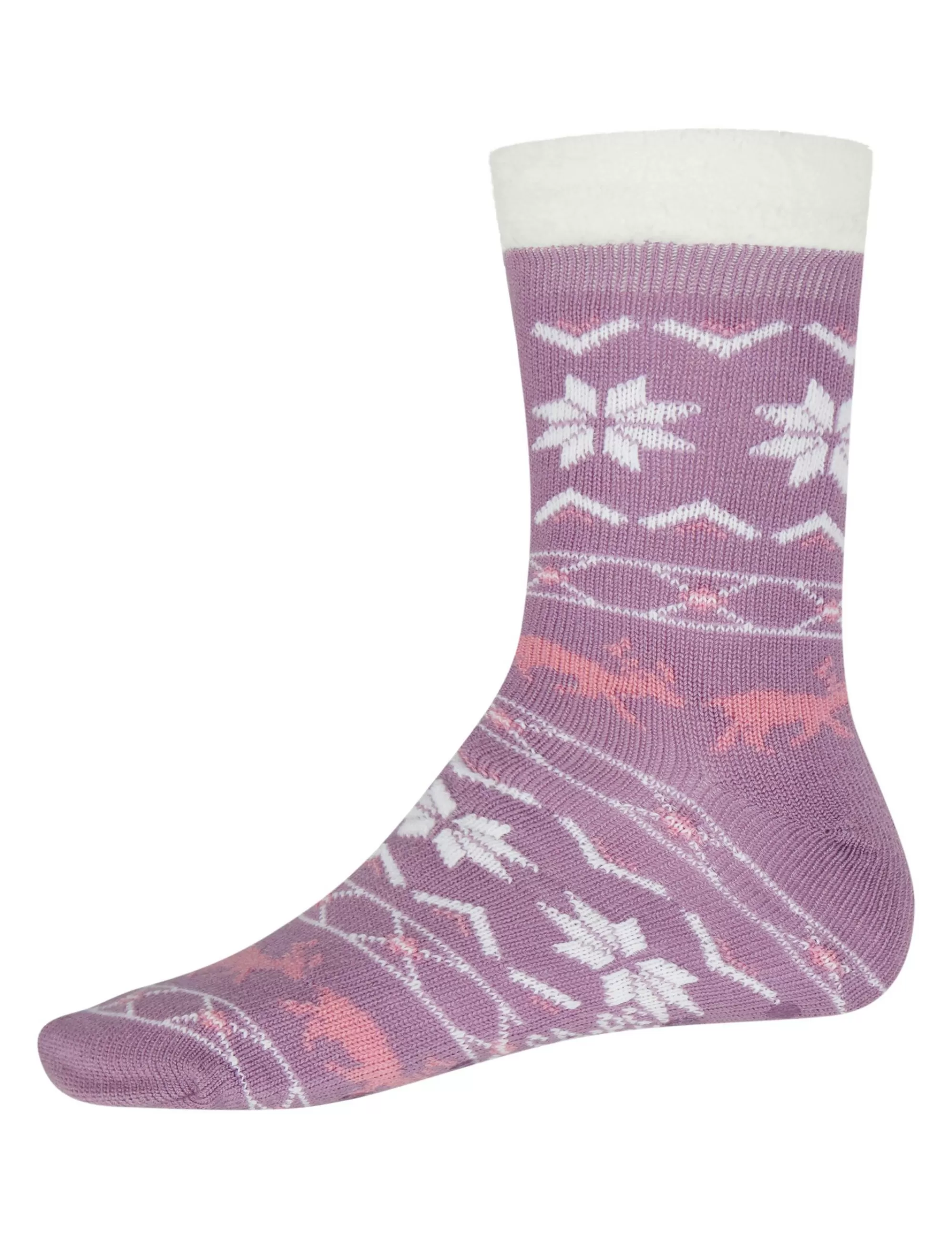 ADLER BASIC Hausschuhsocken Lila/Weiß Cheap