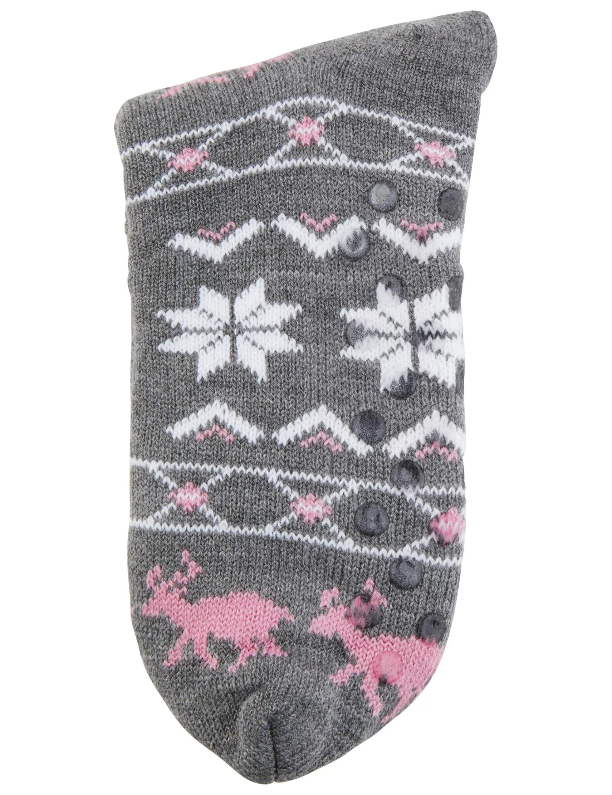 ADLER BASIC Hausschuhsocken Grau/Weiß Cheap