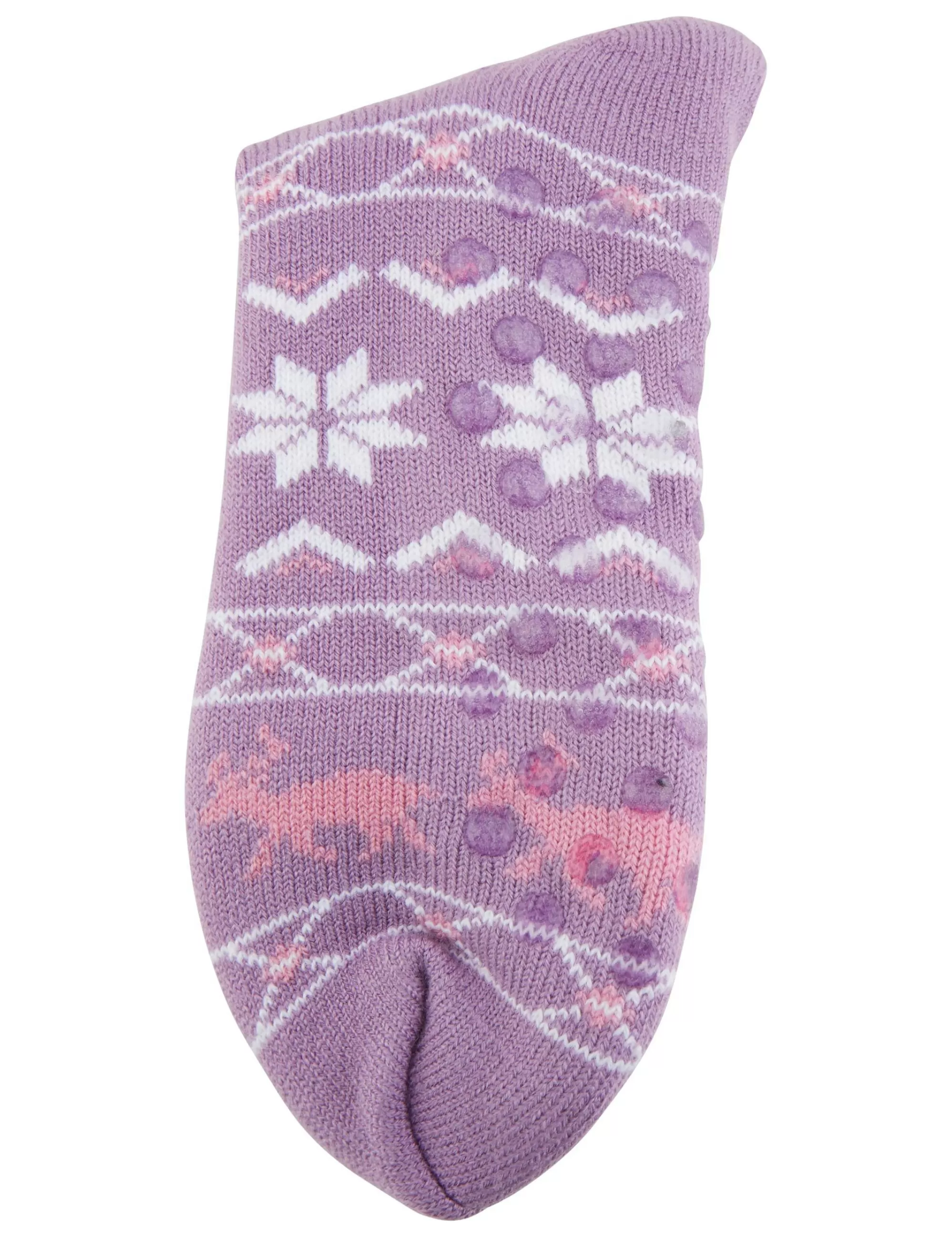 ADLER BASIC Hausschuhsocken Lila/Weiß Cheap