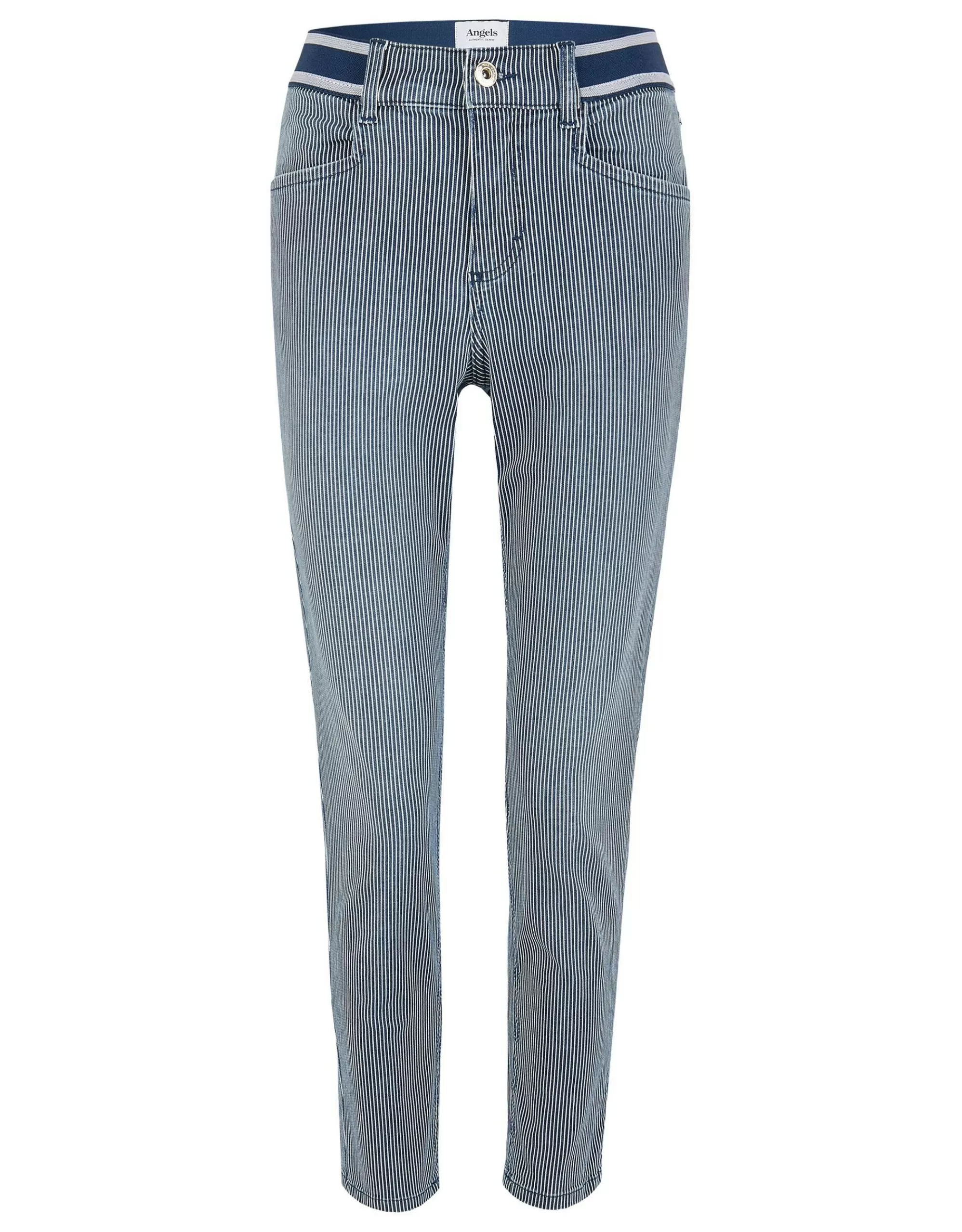 Angels Jeans Ornella Sporty Mit Schmalen Streifen Blue Used Online