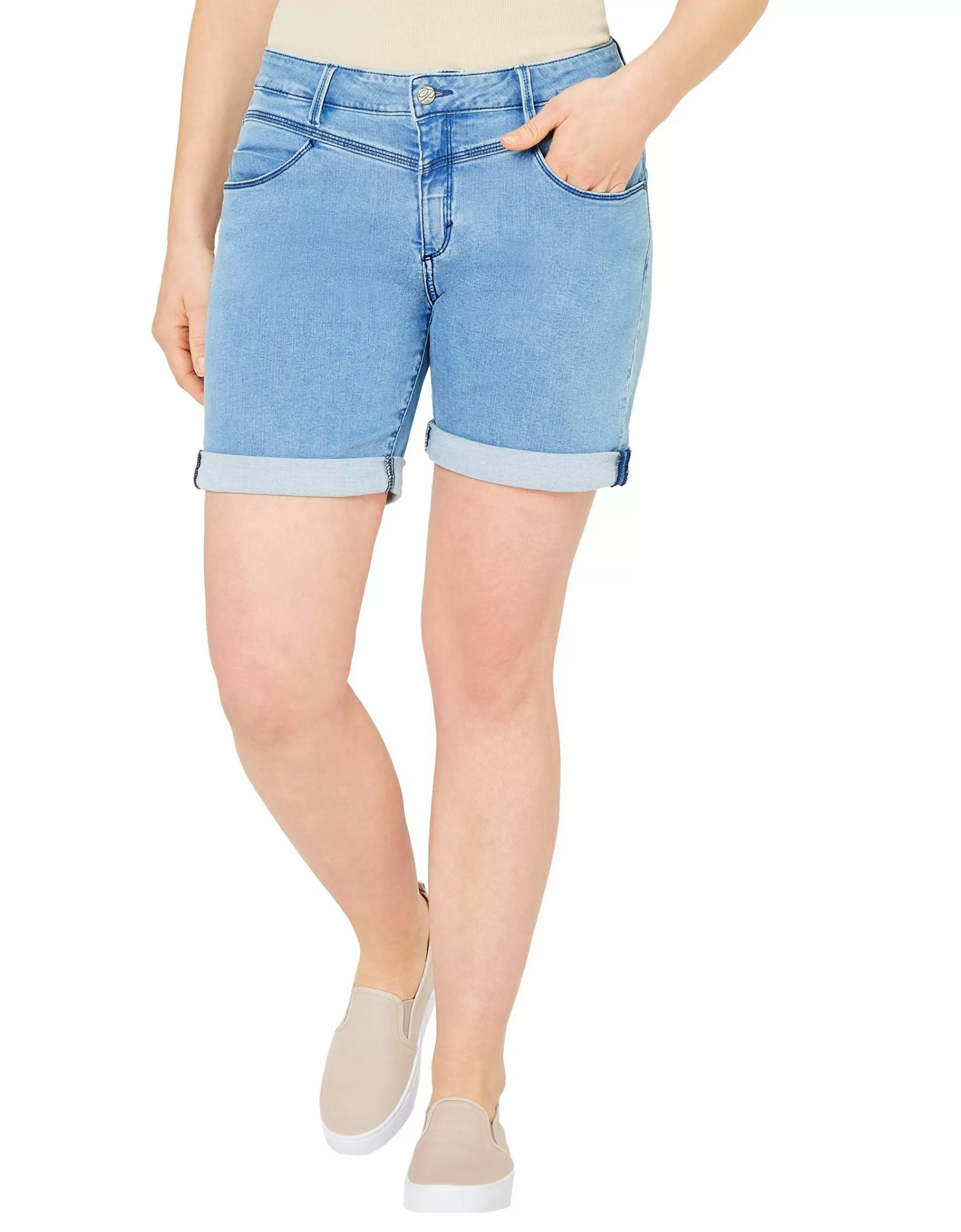 Paddock´s Jeans-Shorts "Elli" Mediumstone Flash Sale