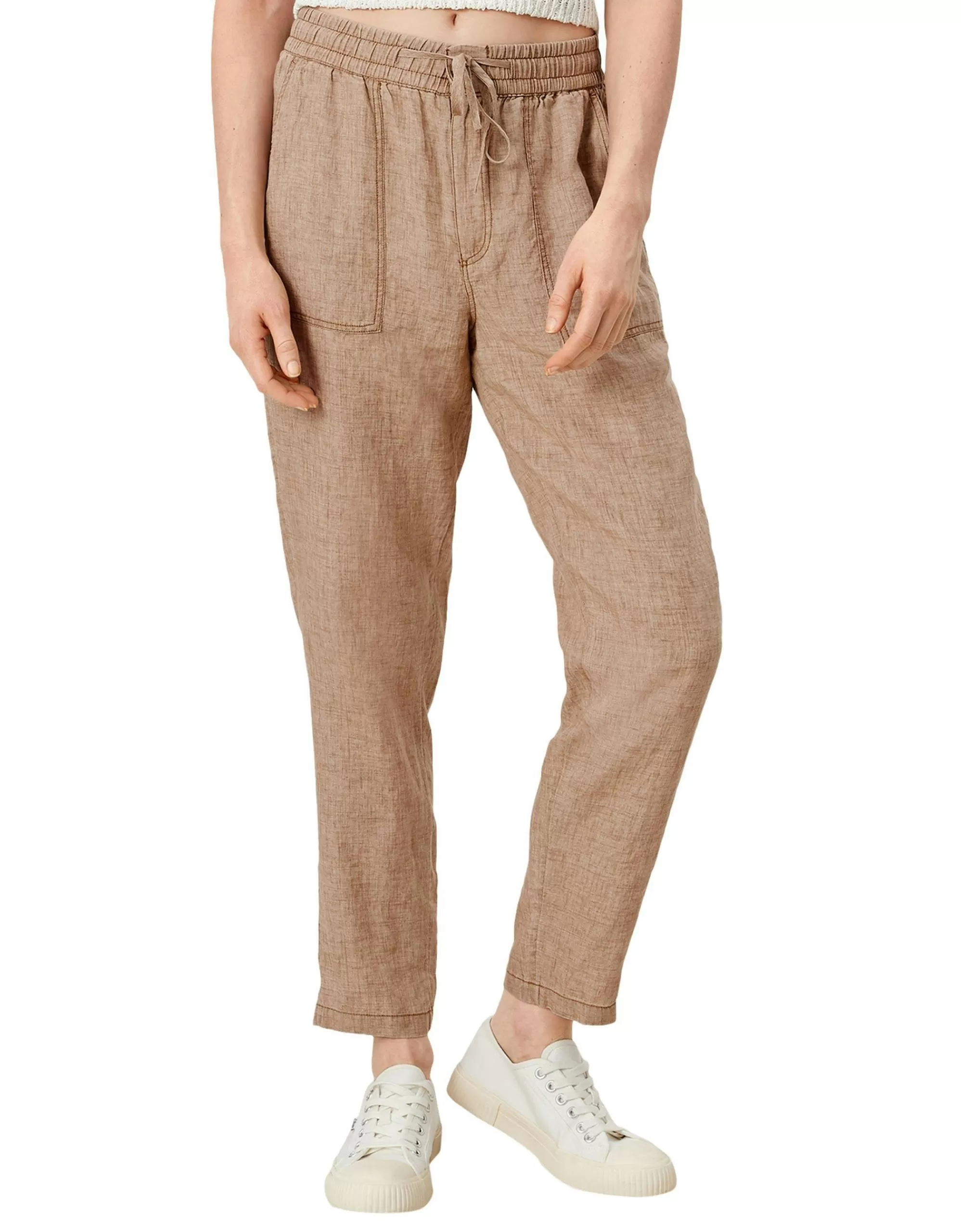 s.Oliver Jogpants Aus Leinen Hellbraun Flash Sale