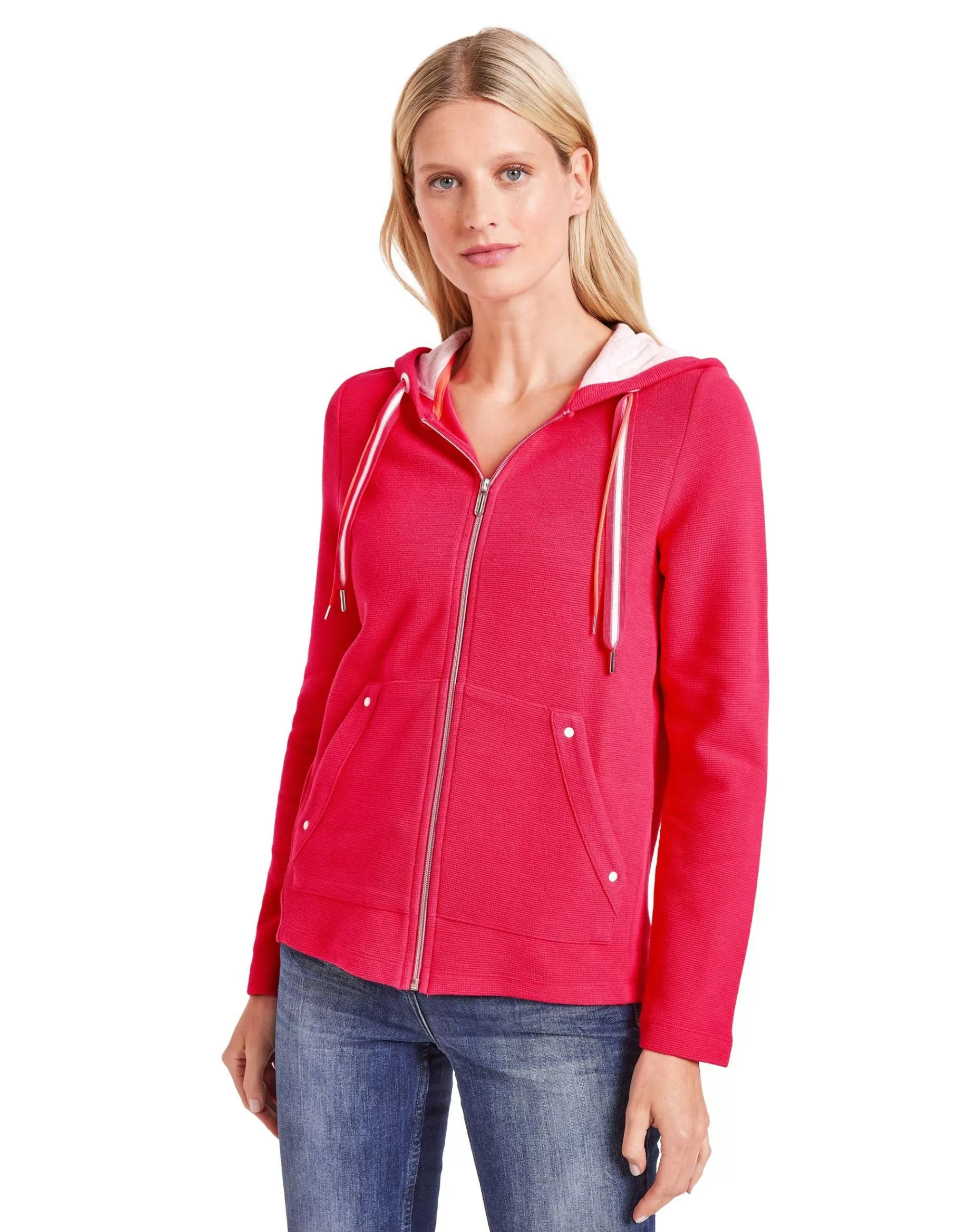 CECIL Kapuzen Shirtjacke Rot Hot