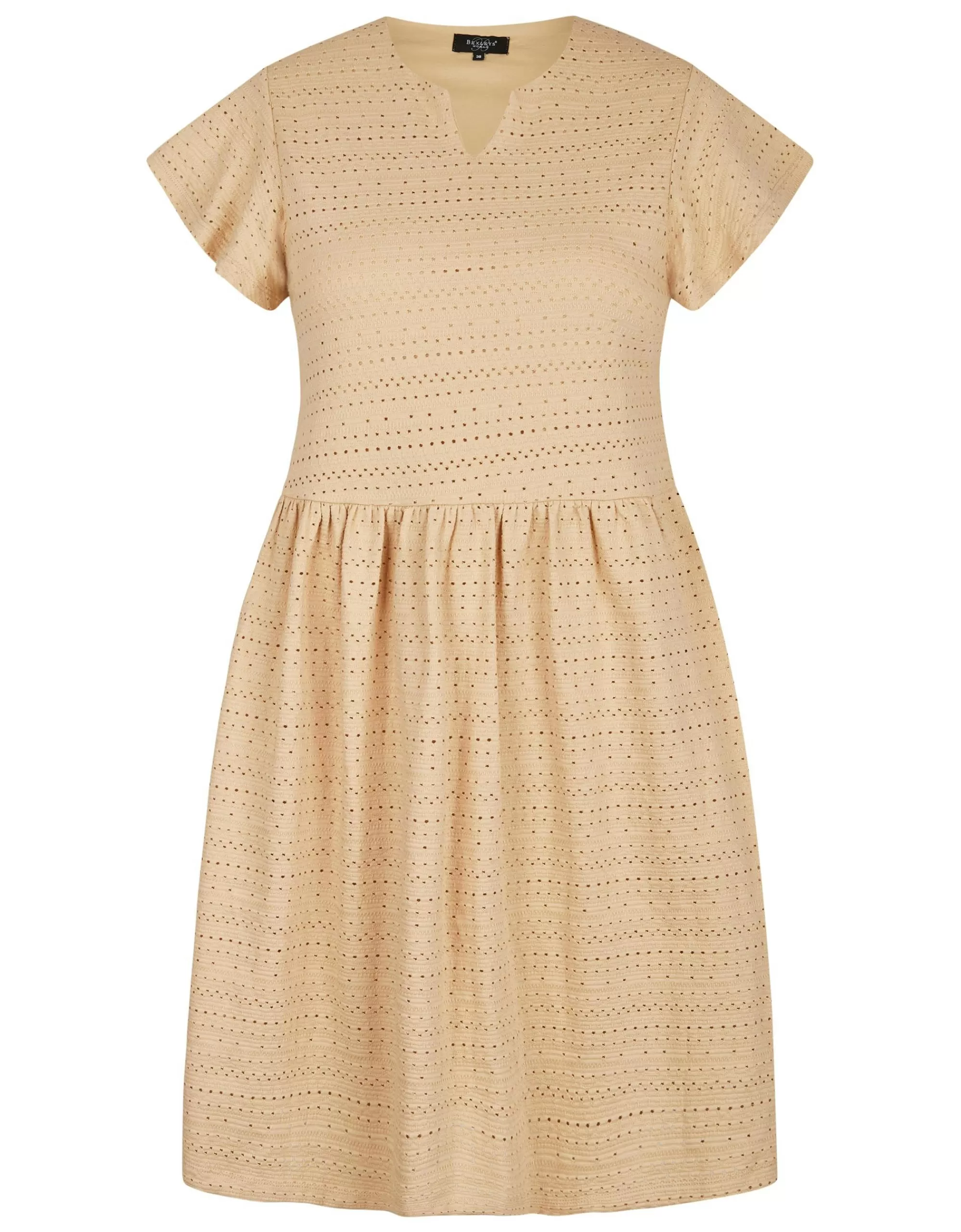 Bexleys woman Kleid Mit Lochstickerei Sand Discount