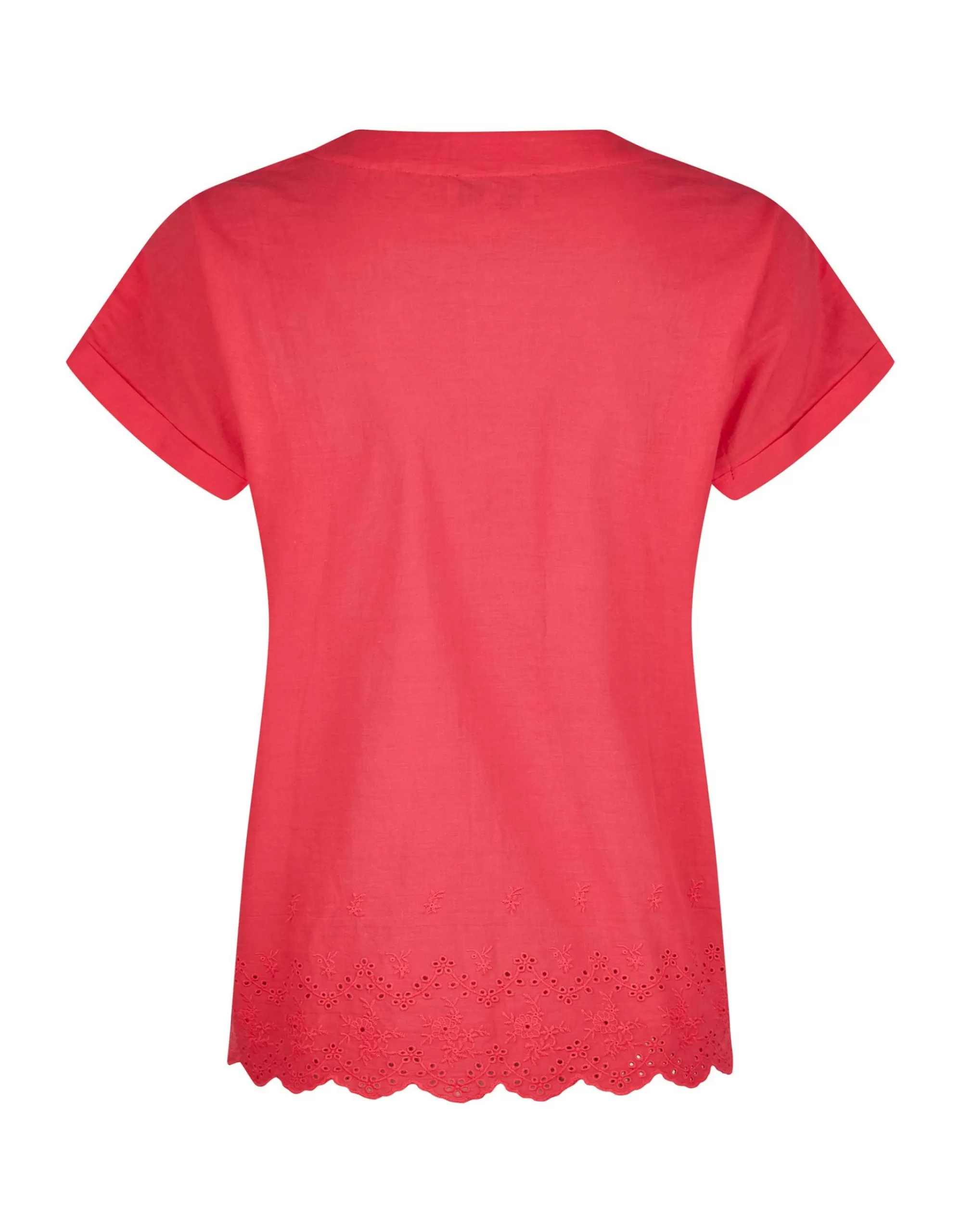 CHOiCE Kurzarm Bluse Mit Lochstickerei Pink Best