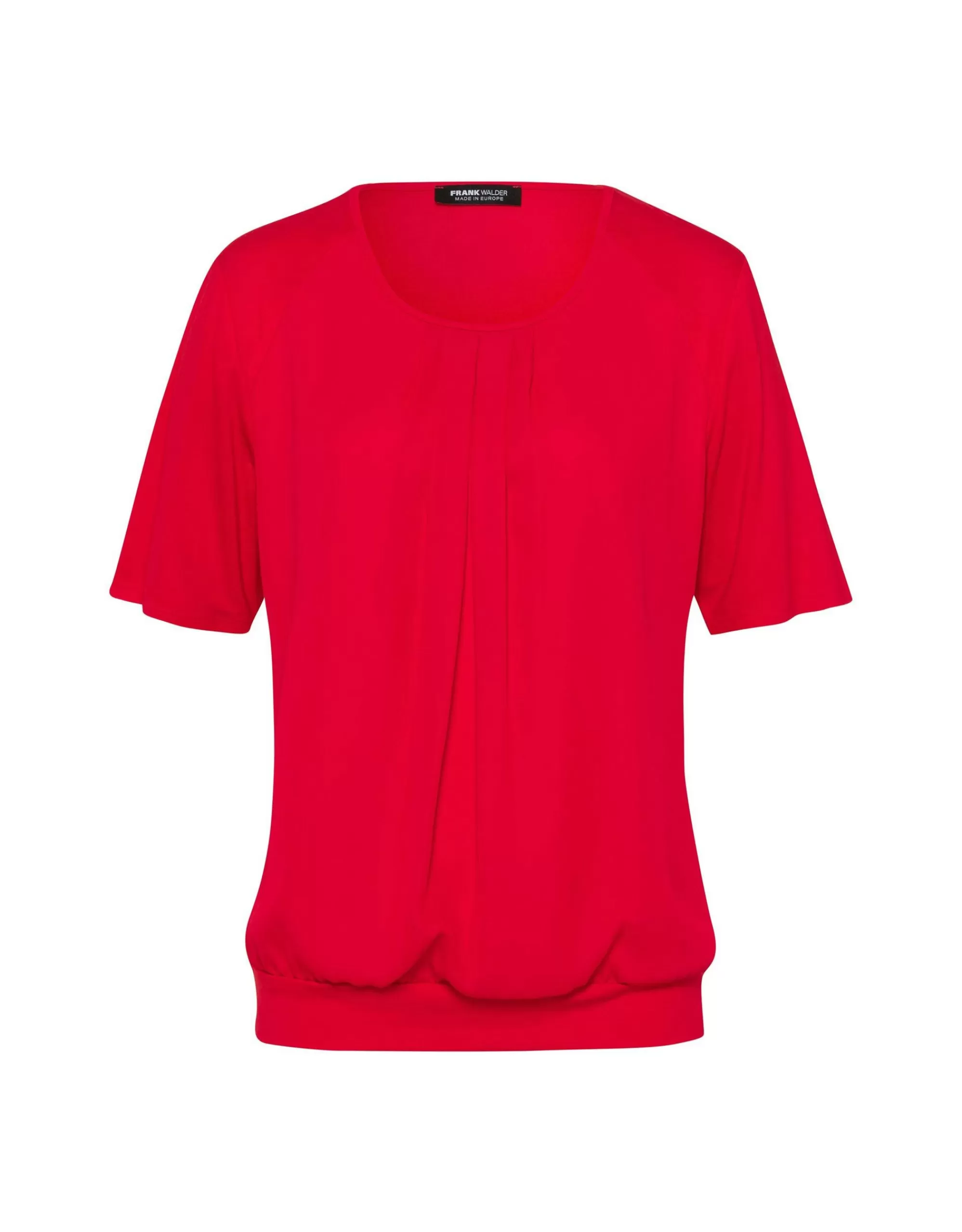 Frank Walder Kurz-Arm Blusenshirt Mit Unterlegtem Vorderteil Rot Fashion