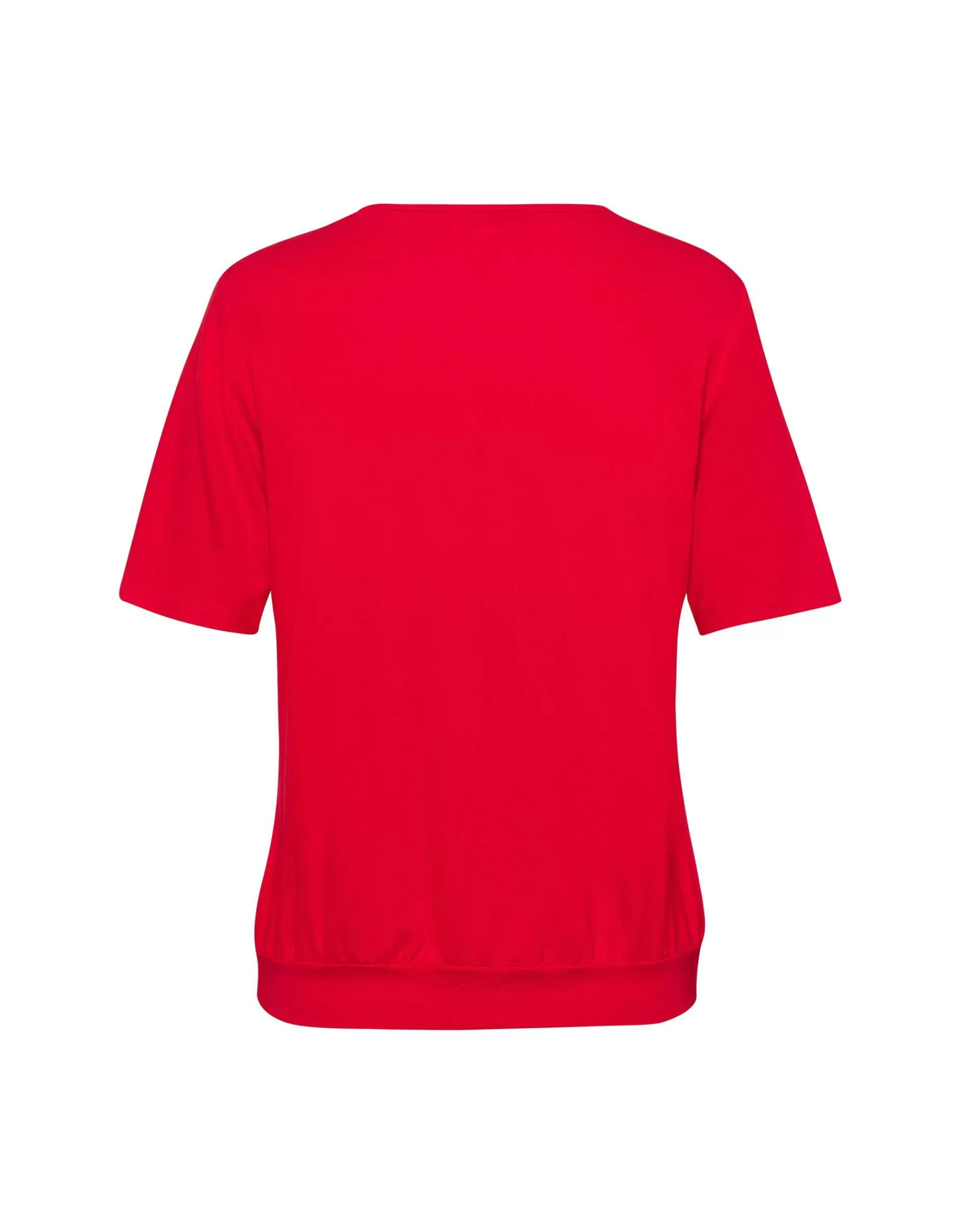 Frank Walder Kurz-Arm Blusenshirt Mit Unterlegtem Vorderteil Rot Fashion