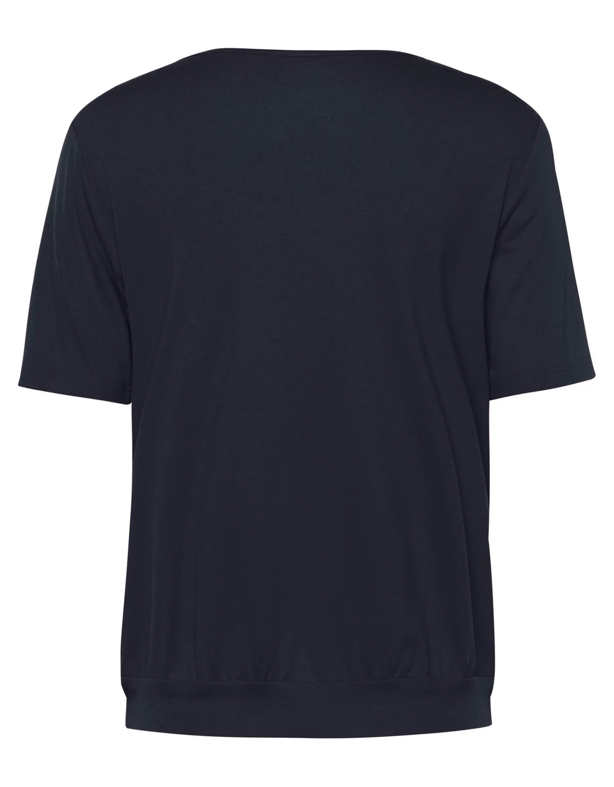 Frank Walder Kurz-Arm Blusenshirt Mit Unterlegtem Vorderteil Marine Fashion