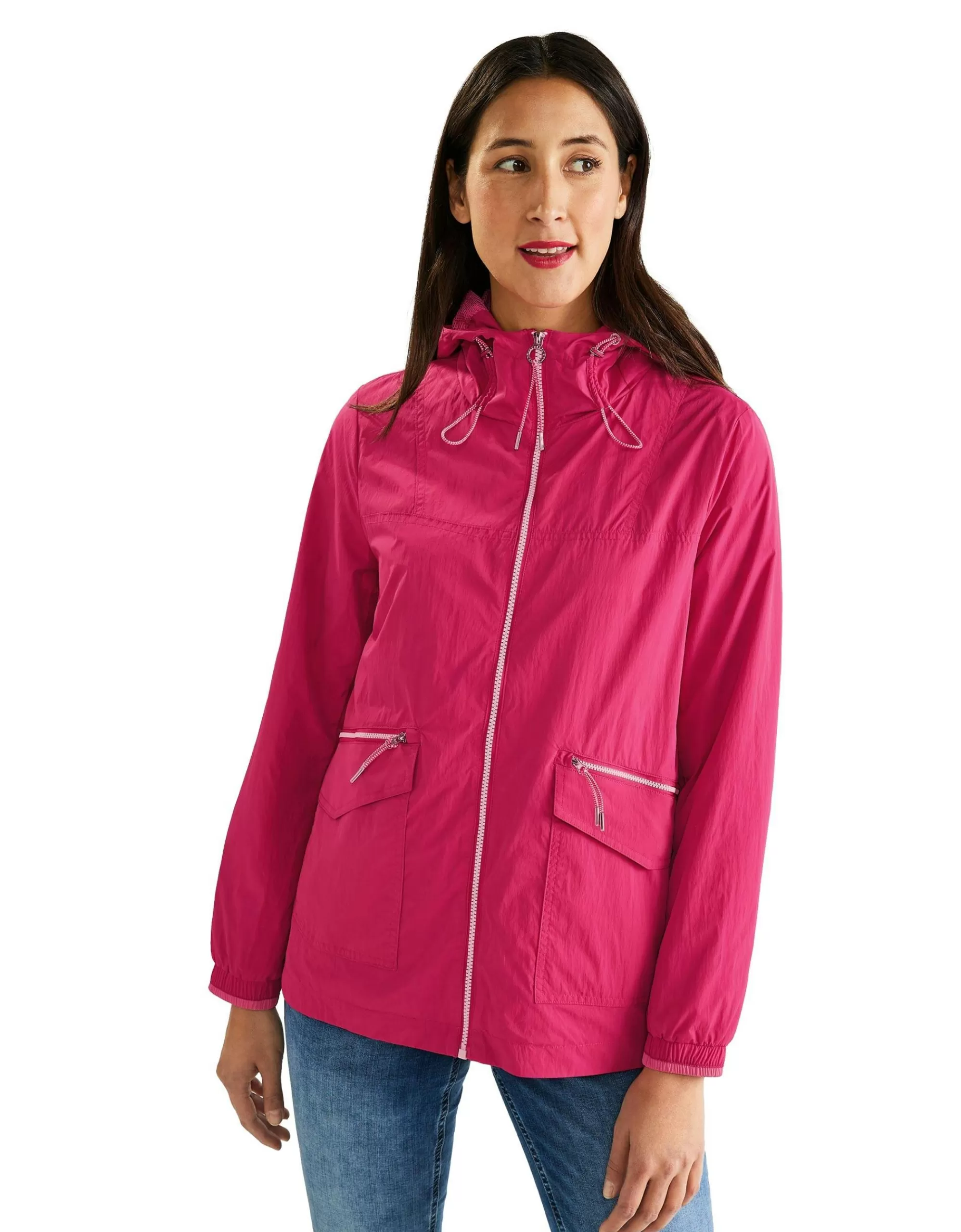 Street One Kurzer Windbreaker Pink Cheap