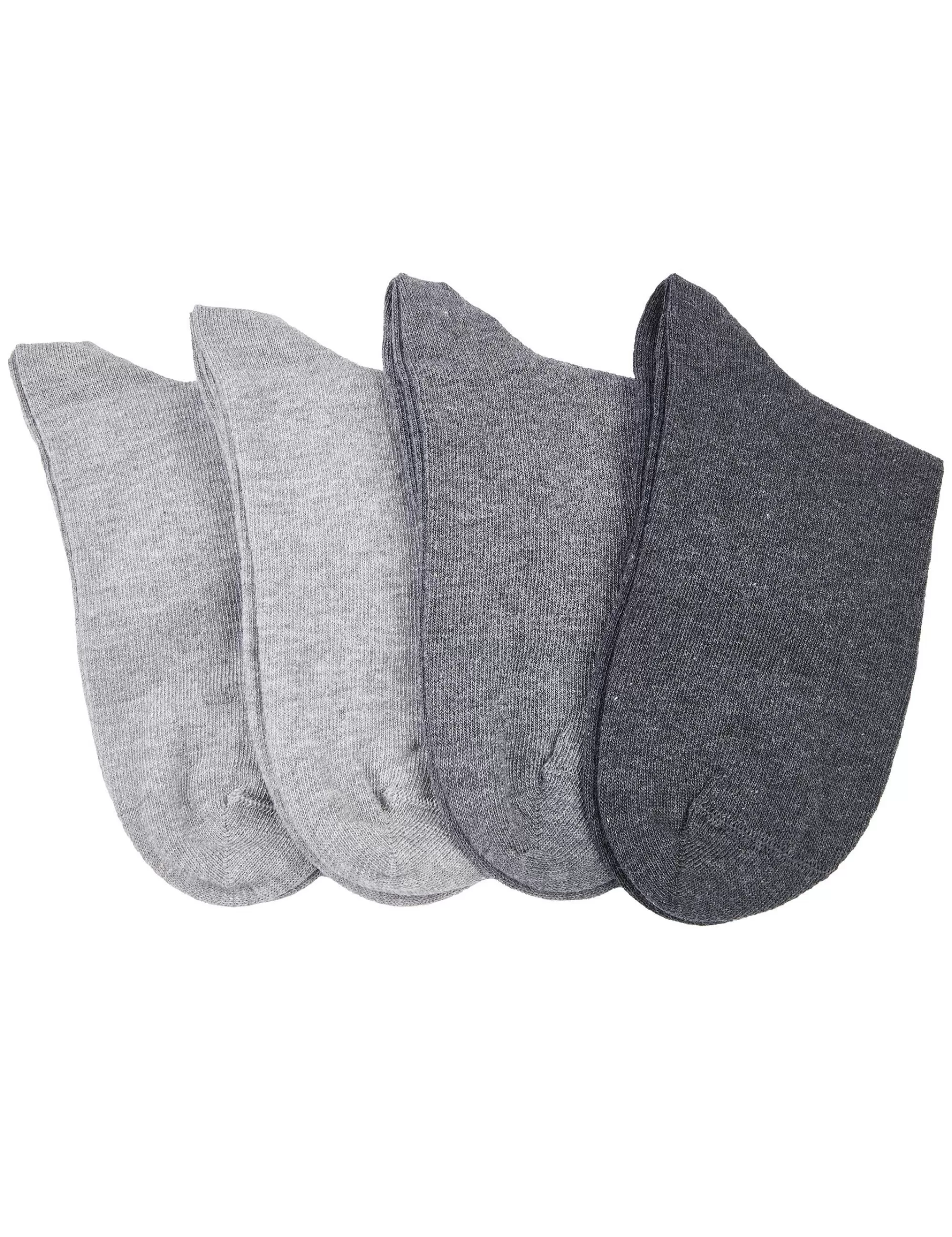 Adler Collection Kurzschaftsocken 4Er Pack, Uni Grau Clearance