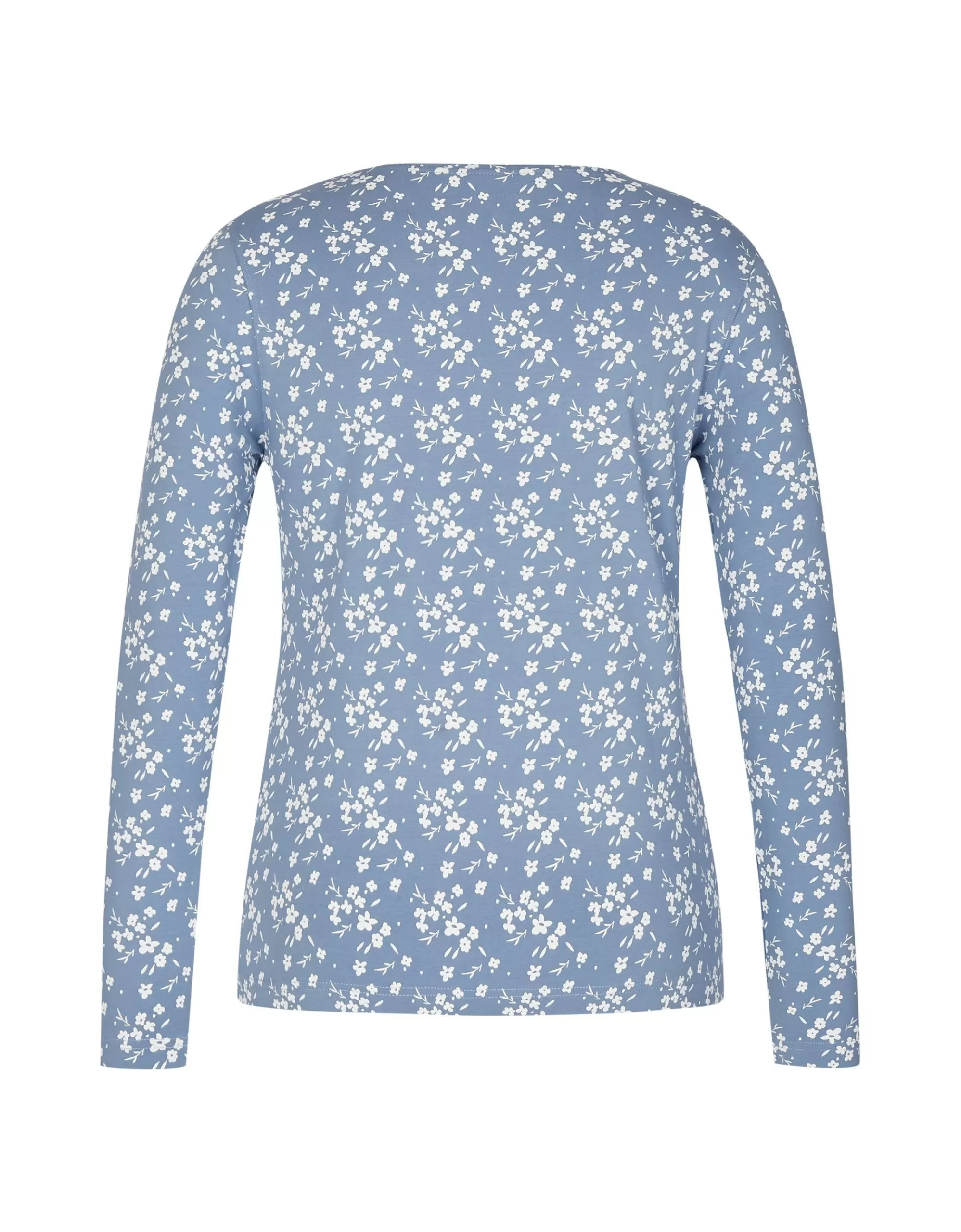 Steilmann Edition Langarmshirt Im Blumendruck Blau/Weiß Clearance