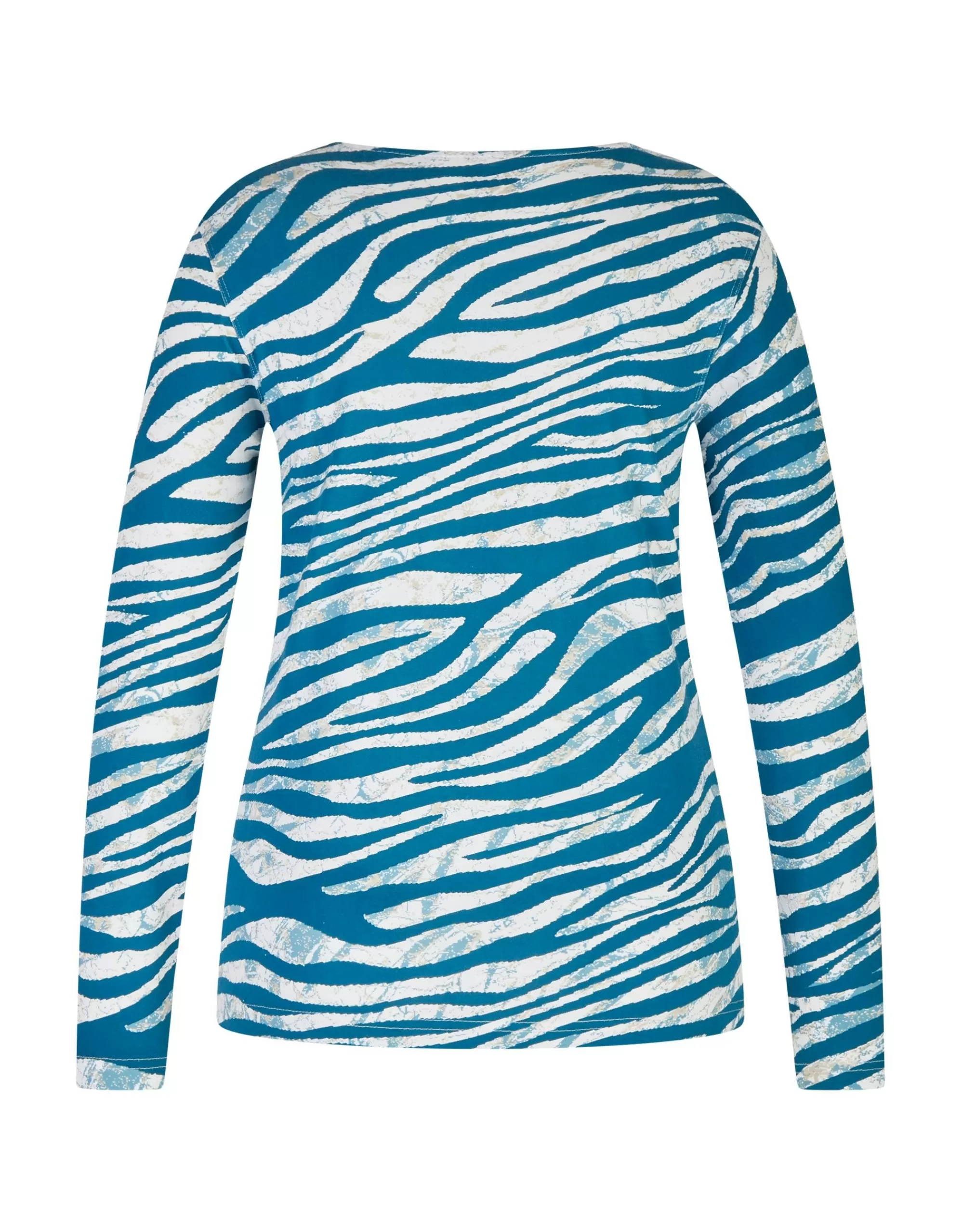 Steilmann Edition Langarmshirt Im Zebra Design Blau/Weiß Discount